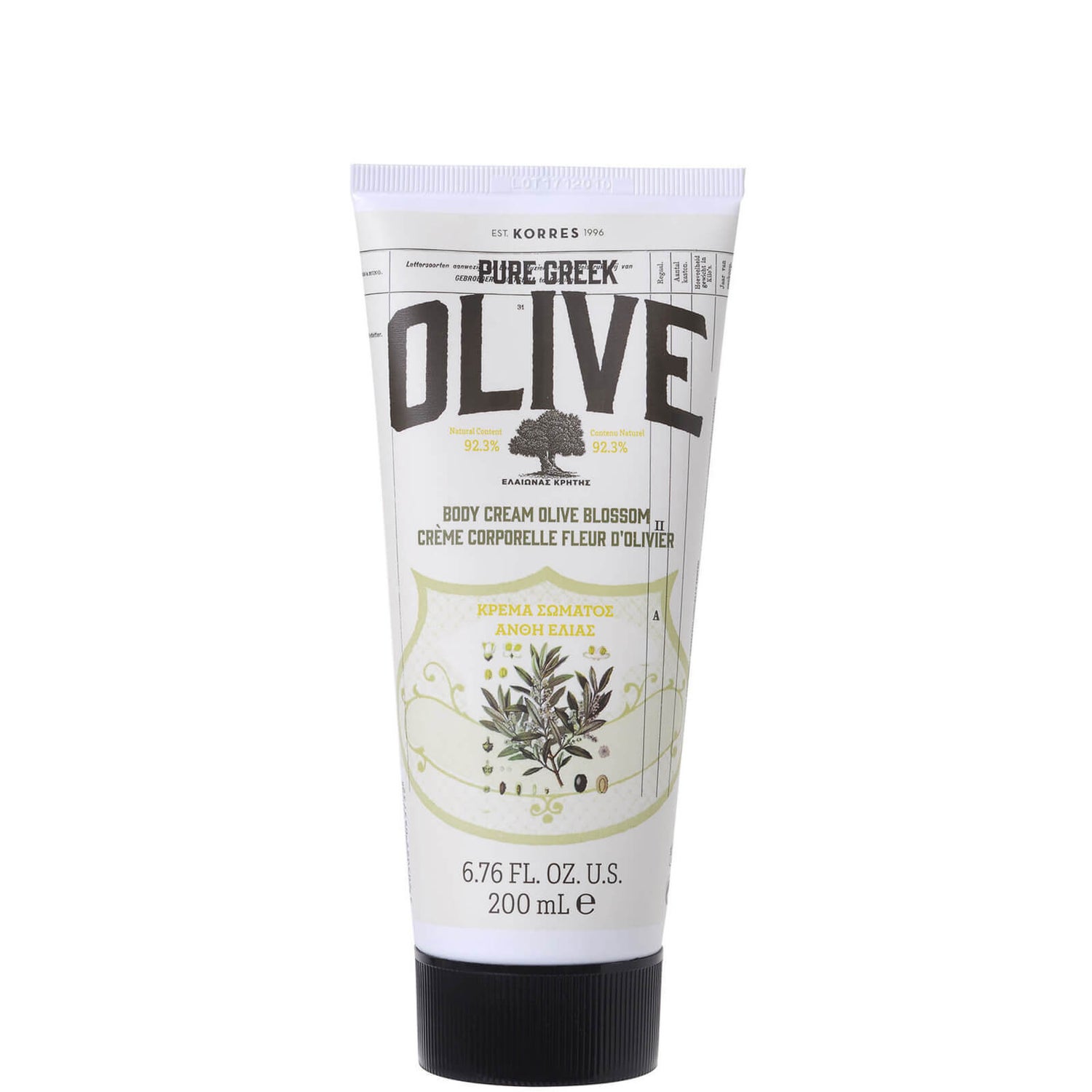 KORRES Natural Pure Greek Olive and Olive Blossom Body Cream krem do ciała 200 ml