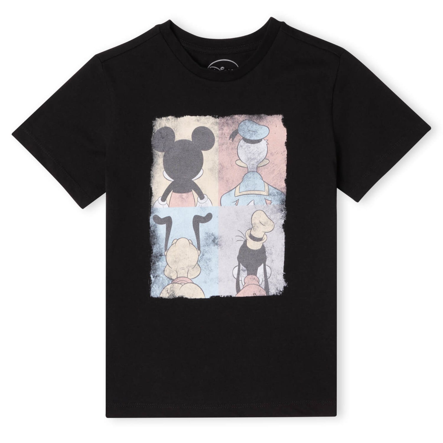 T-Shirt Enfant Disney Donald Duck Mickey Mouse Pluto Dingo - Noir