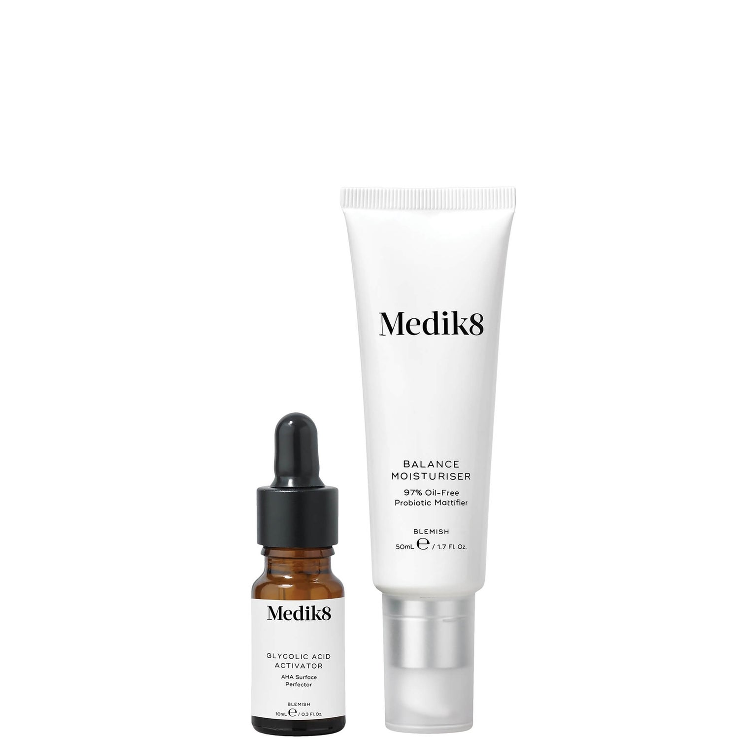 Medik8 Balance Moisturiser with Glycolic Acid Activator 50ml