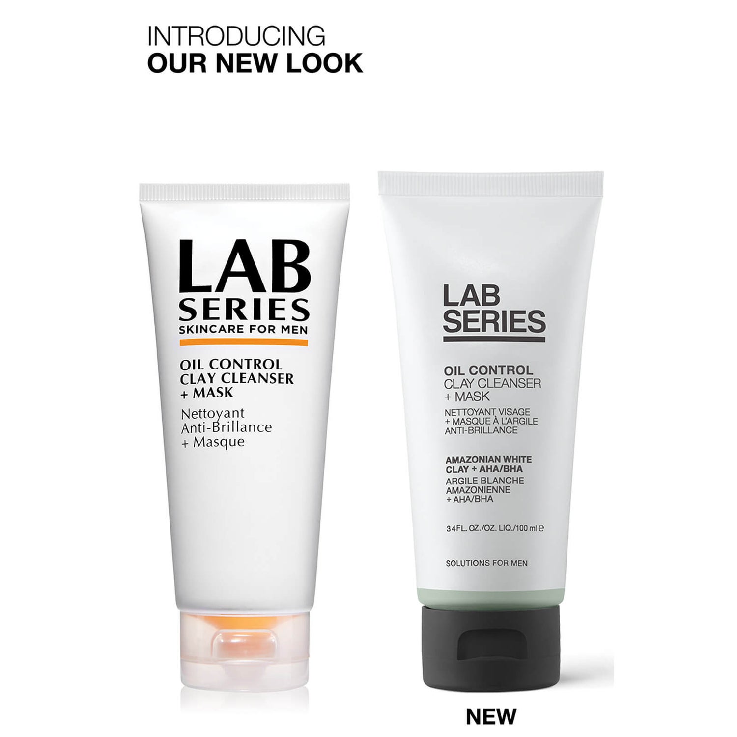 Lab Series Skincare for Men Oil Control Clay Cleanser and Mask 100ml