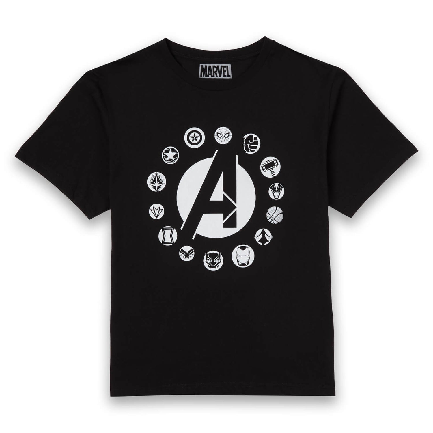 Avengers Team Logo T-shirt - Zwart