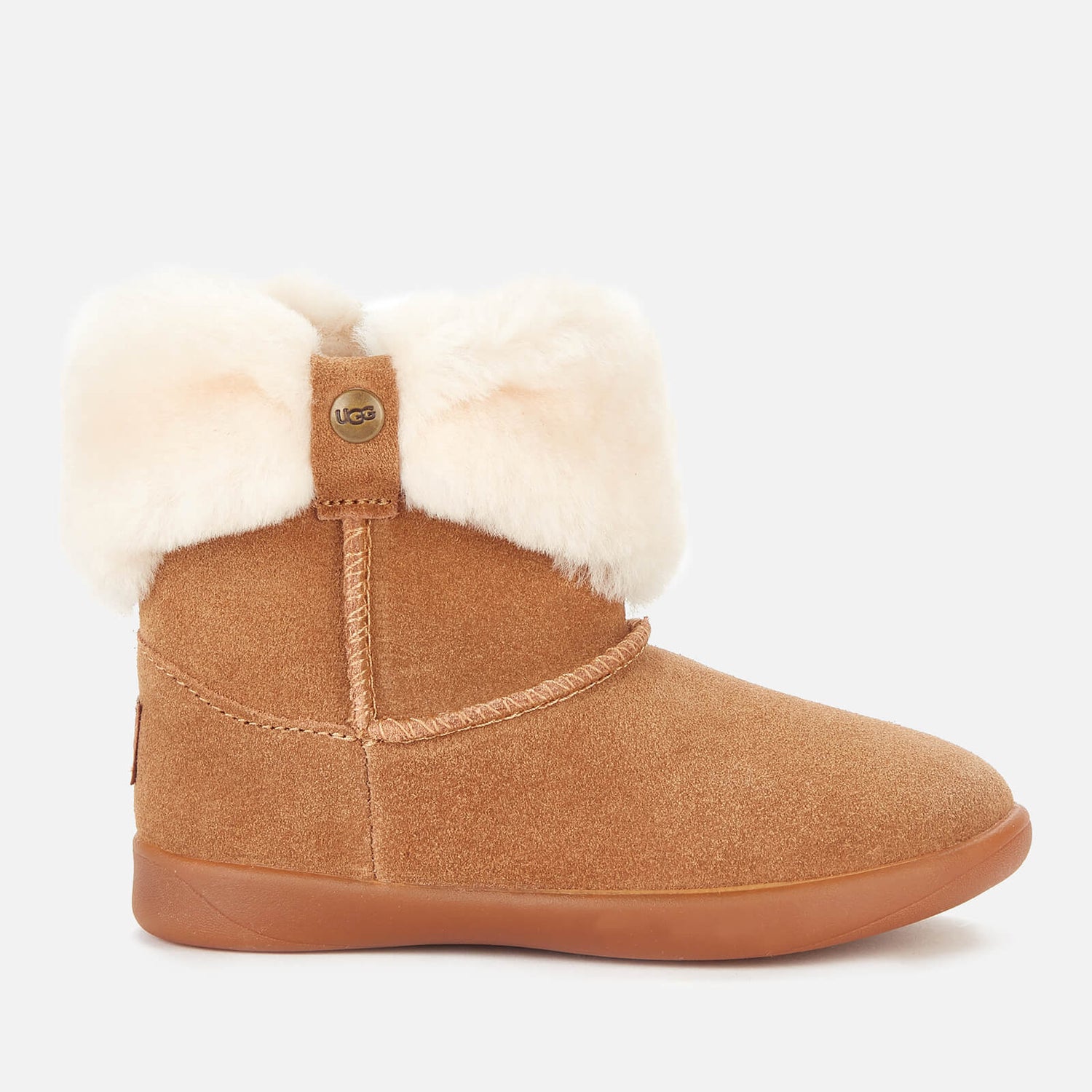 UGG Toddlers' Ramona Fluff Top Sheepskin Boots - Chestnut - UK 8 Toddler