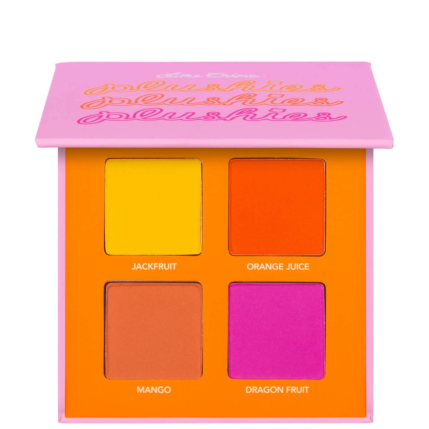 Lime Crime Plushies Sheer Pressed Pigment Quads Eye Shadow -luomiväripaletti, Fresh Squeezed