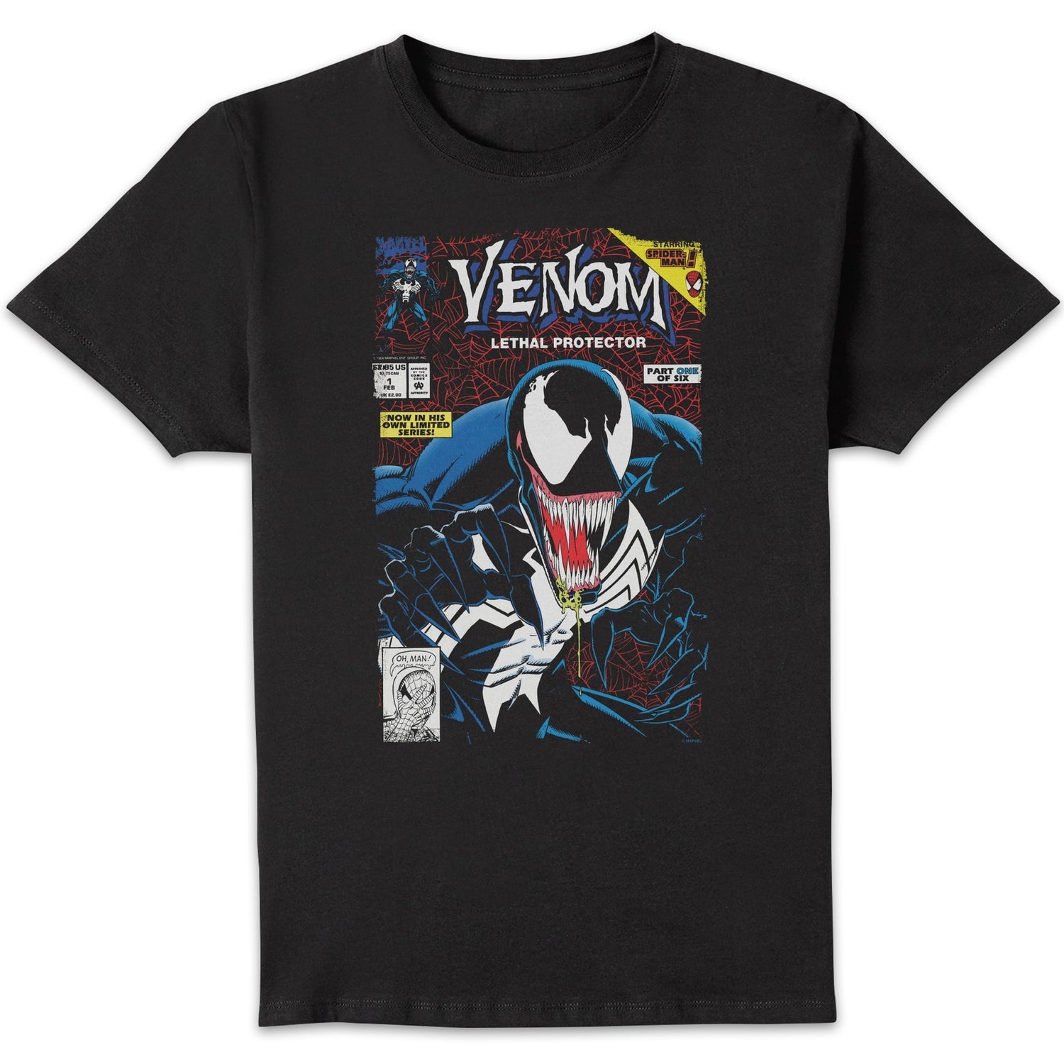 T-Shirt Homme Venom Protecteur Léthal Marvel - Noir