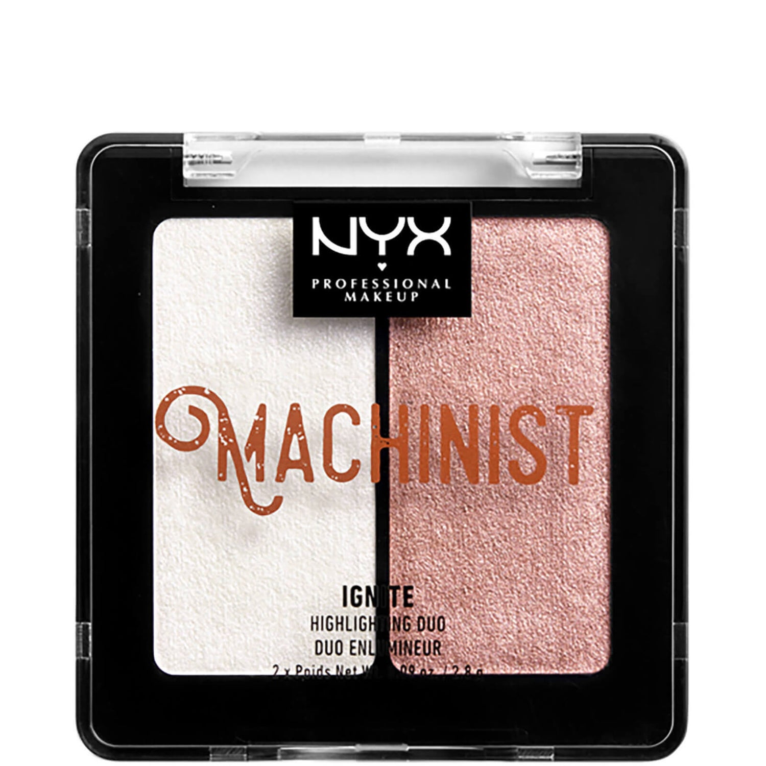 NYX Professional Makeup Machinist Highlighter Duo Kit -korostusväriduo, Ignite