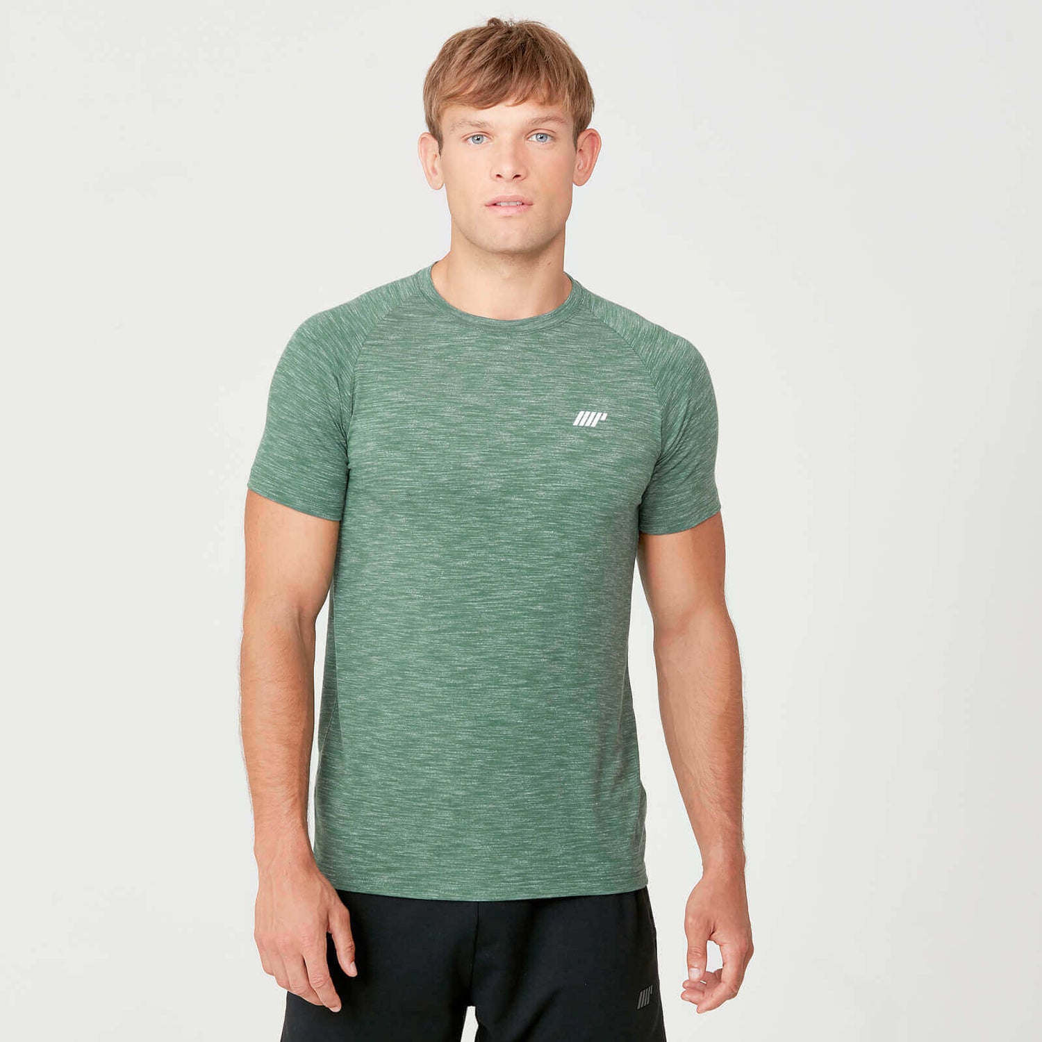 Buy Men's Performance Short-Sleeve Top, Dark Green Marl