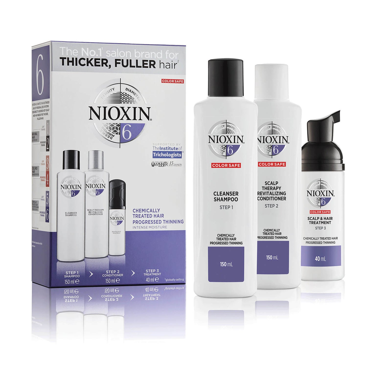 NIOXIN 3-Part System 6 Trial Kit för kemiskt behandlat hår med avancerad gallring