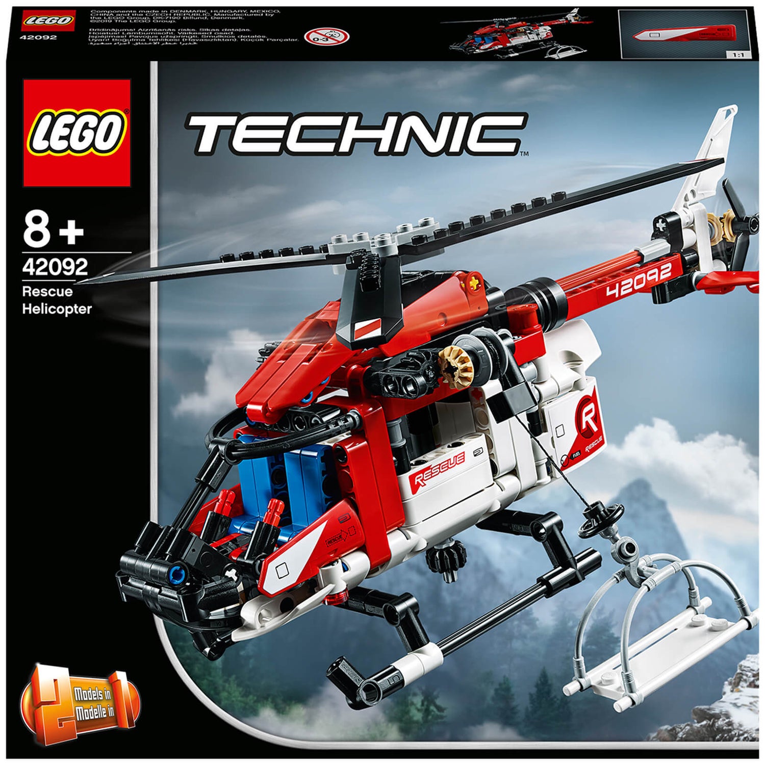 LEGO Technic: Rescue Helicopter 2 in Building Set (42092) - Zavvi