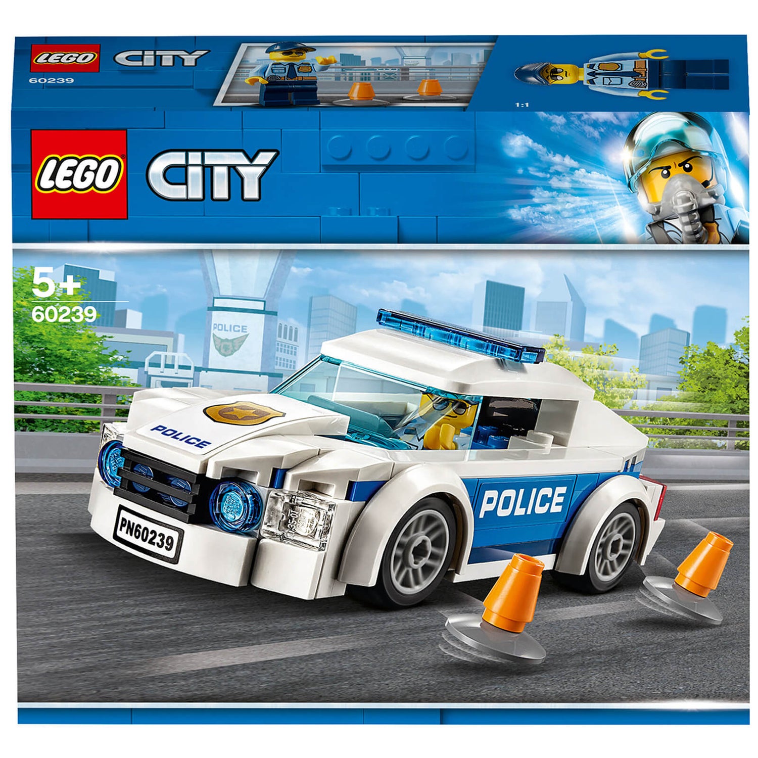 LEGO City: Politie Patrouille achtervolging auto speelgoed met politieagent (60239)