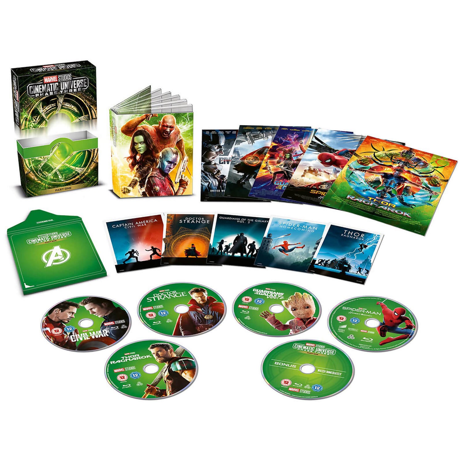 Marvel Studios Collector's Edition Box Set - Phase 3 Part 1 Blu-ray - Zavvi  US
