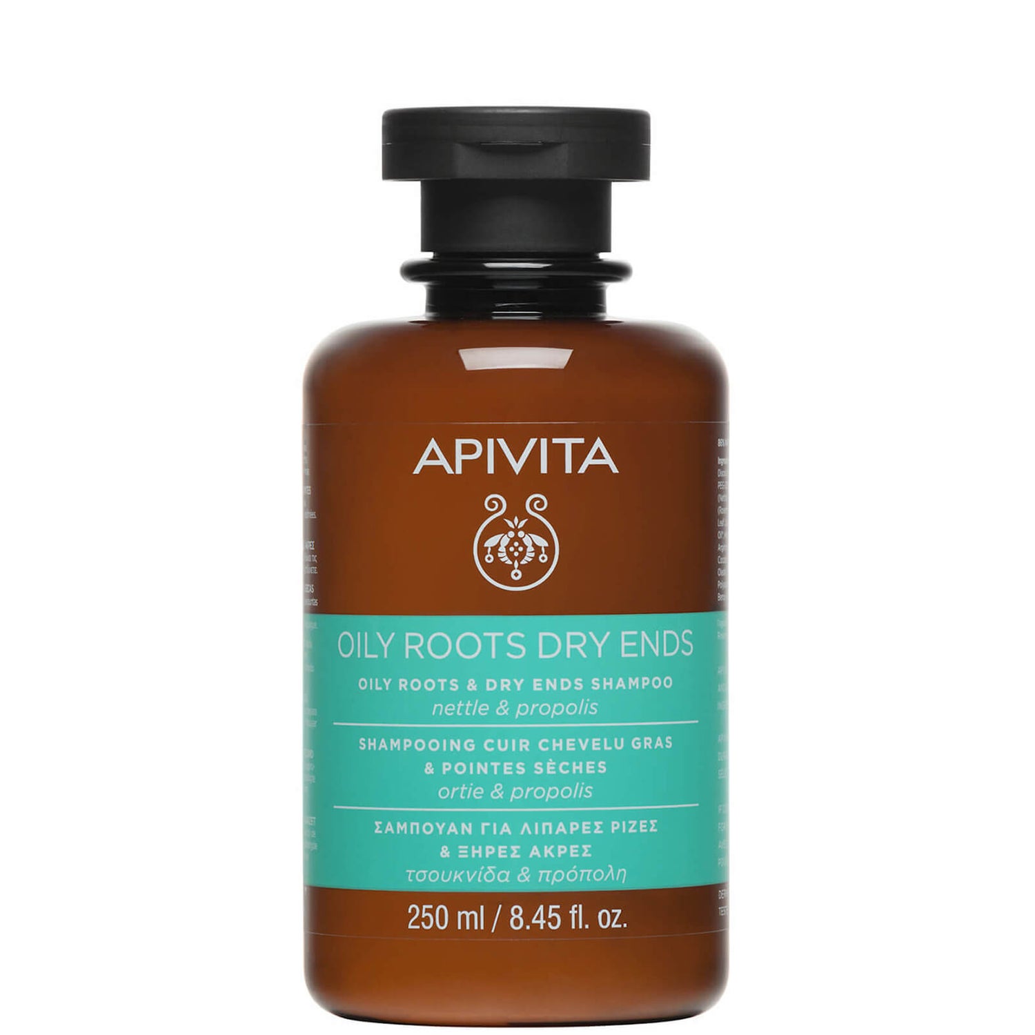 Shampoo para Raízes Oleosas e Pontas Secas Hair Care Holístico da APIVITA - Urtiga e Própolis 250 ml