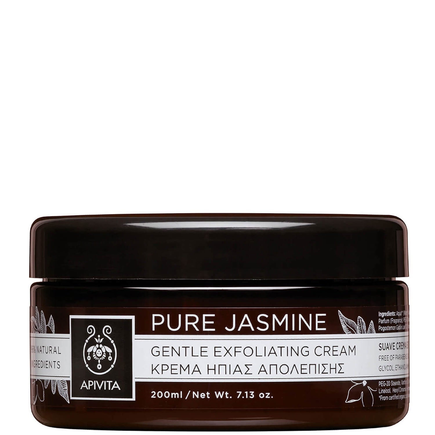 Crema exfoliante suave Pure Jasmine de APIVITA 200 ml