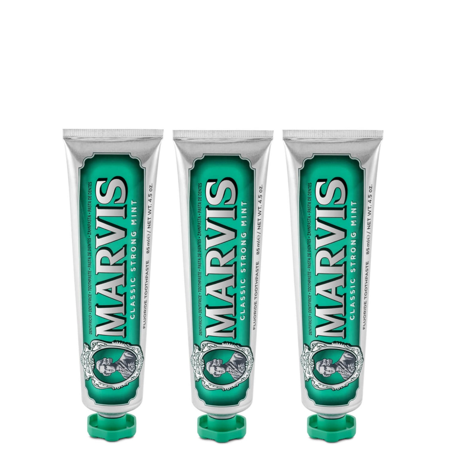 Marvis Classic Strong Mint Toothpaste Bundle (3 x 85 ml)