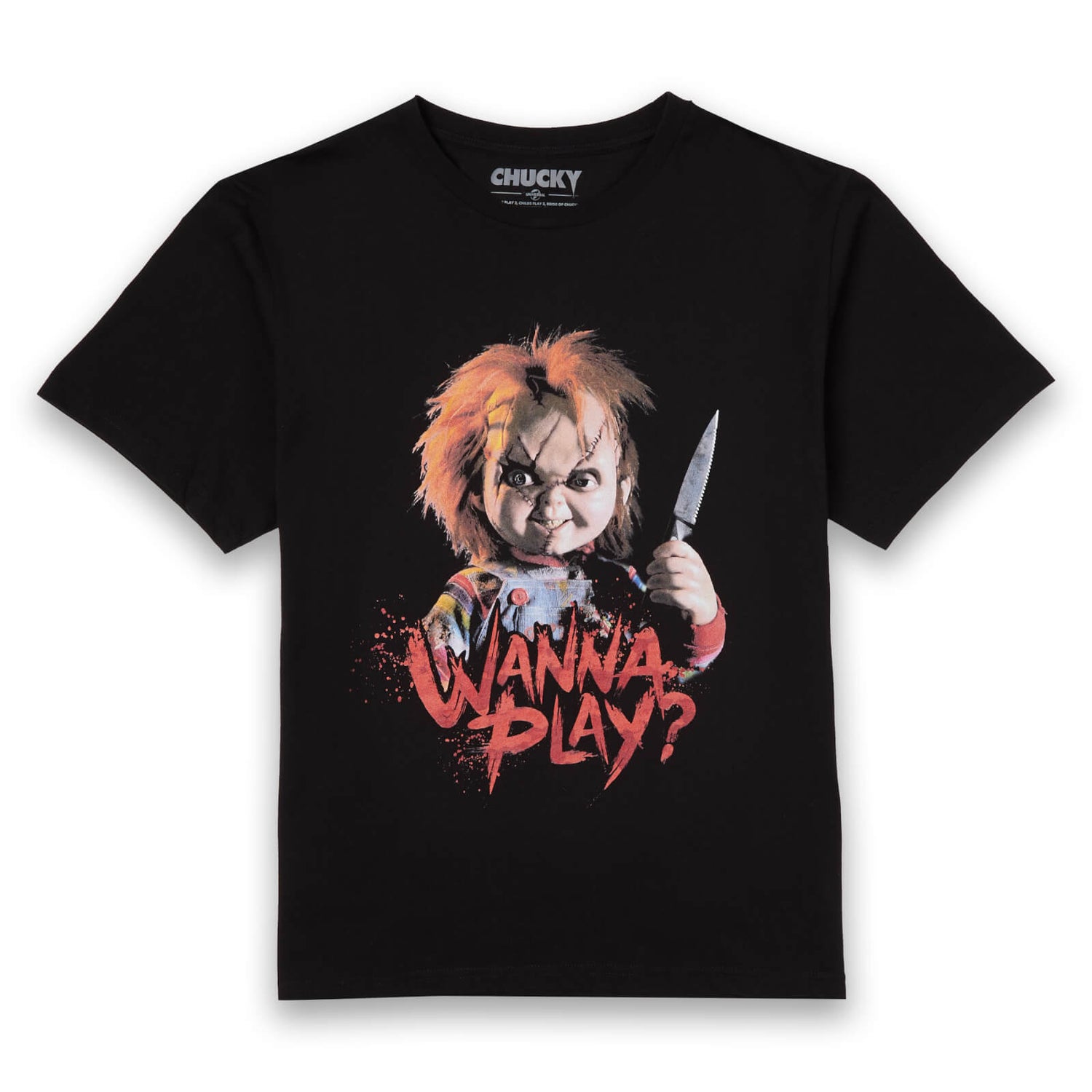 drøm ekko Praktisk Chucky Wanna Play? Men's T-Shirt - Black Clothing - Zavvi US