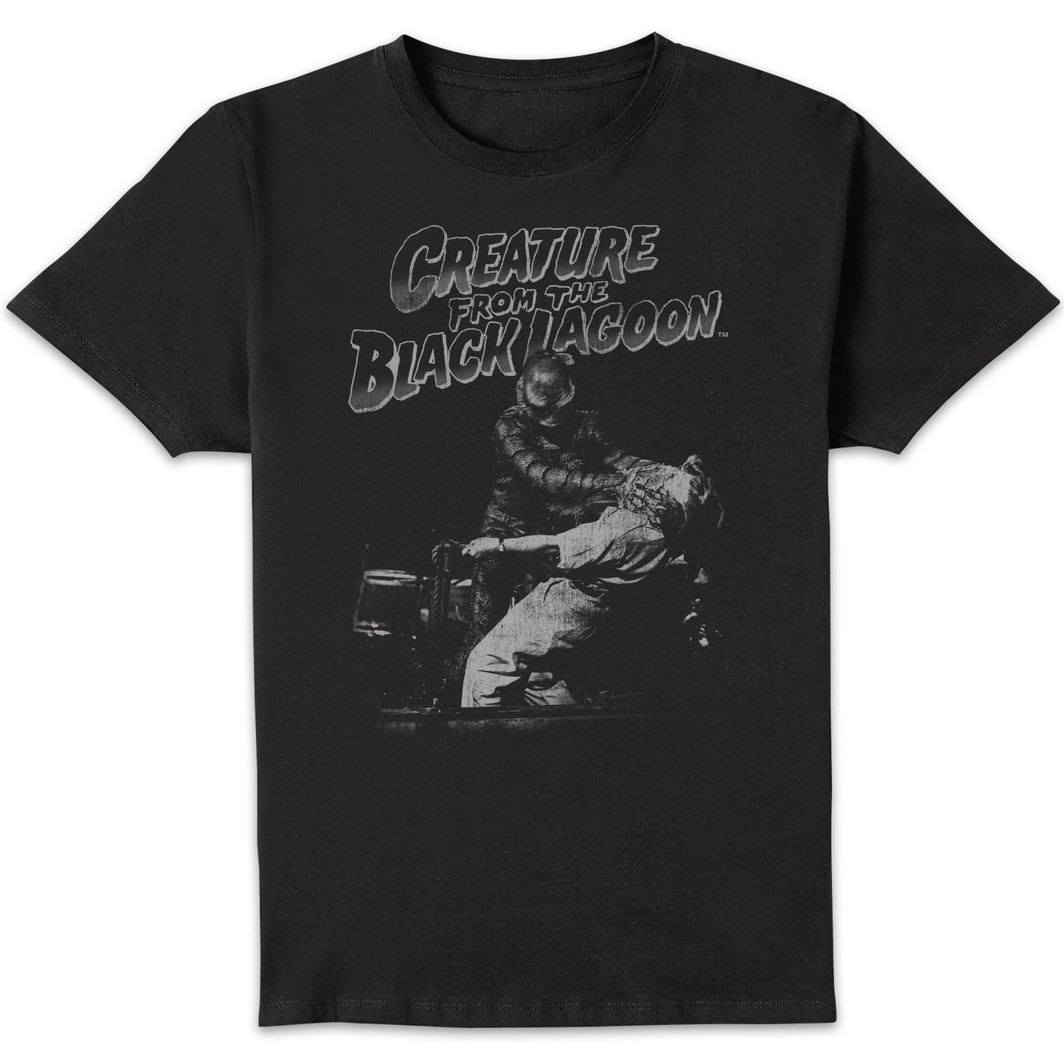 T-Shirt Homme L'Étrange Créature du lac noir (Noir et Blanc) - Universal Monsters - Noir