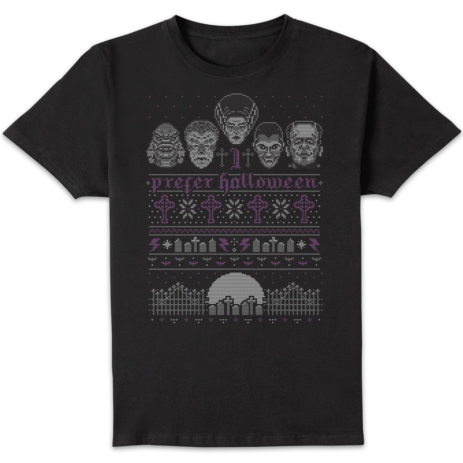 Universal Monsters I Prefer Halloween Herren T-Shirt - Schwarz