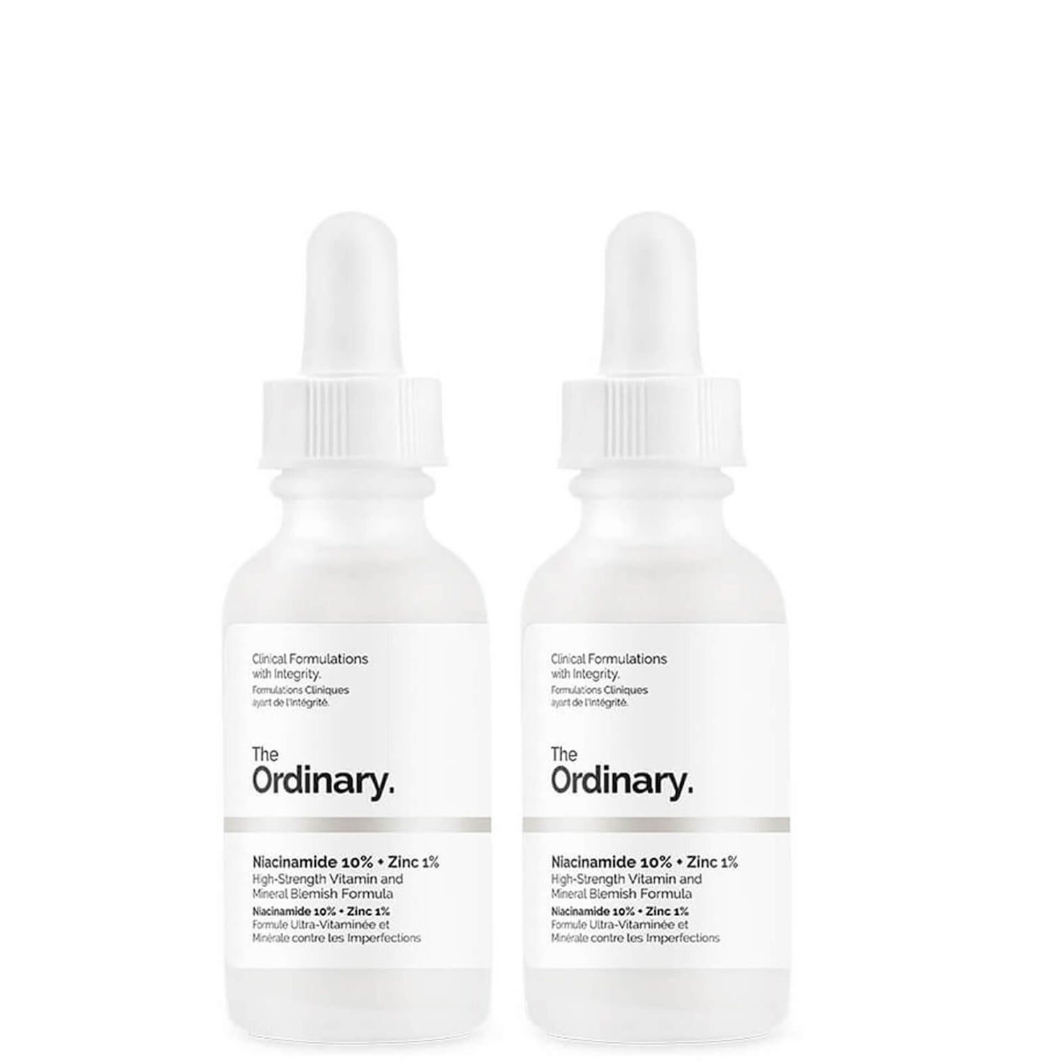 The Ordinary Niacinamide 10% + Zinc 1% High Strength Vitamin and Mineral Blemish Formula Duo -seerumisetti