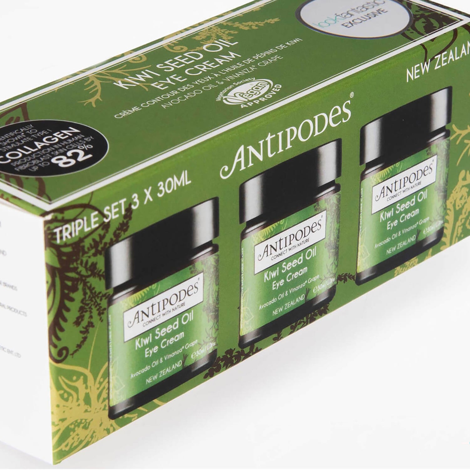 Antipodes Exclusive Triple Pack - Kiwi Seed Oil Eye Cream (3 x 30ml)