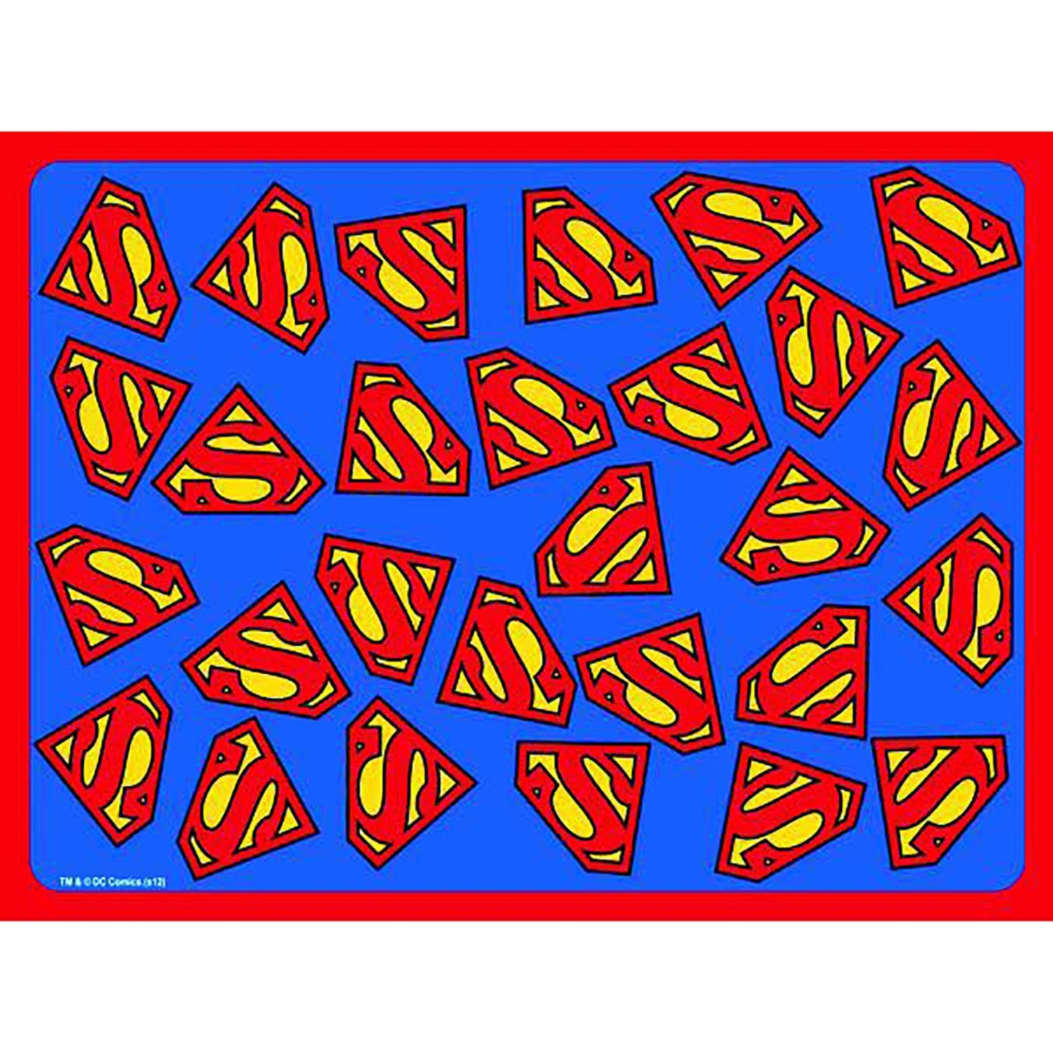 Buckle-Down DC Comics Superman Logo Scattered Placemat - Blue/Red