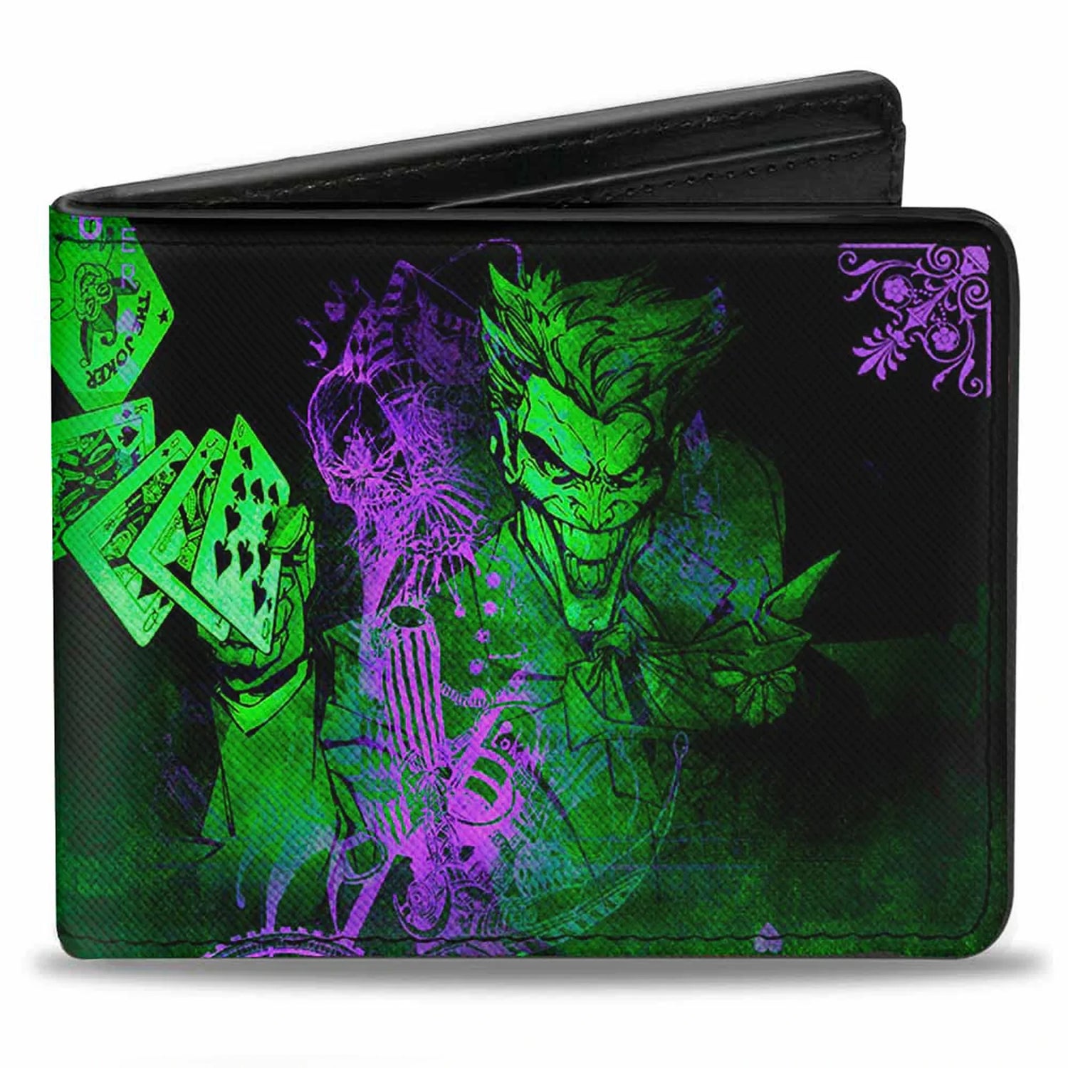 Buckle-Down DC Comics Batman The Joker Card Flipping Poses Bi-Fold Wallet
