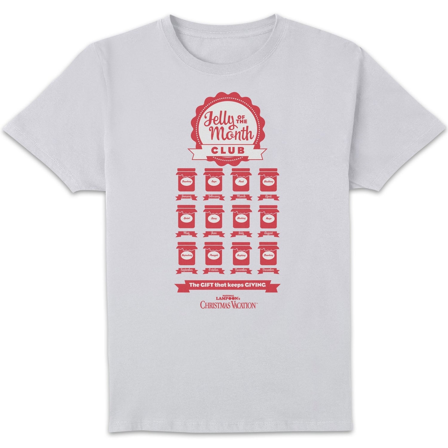 National Lampoon Jelly Of The Month Club Men's Christmas T-Shirt - White