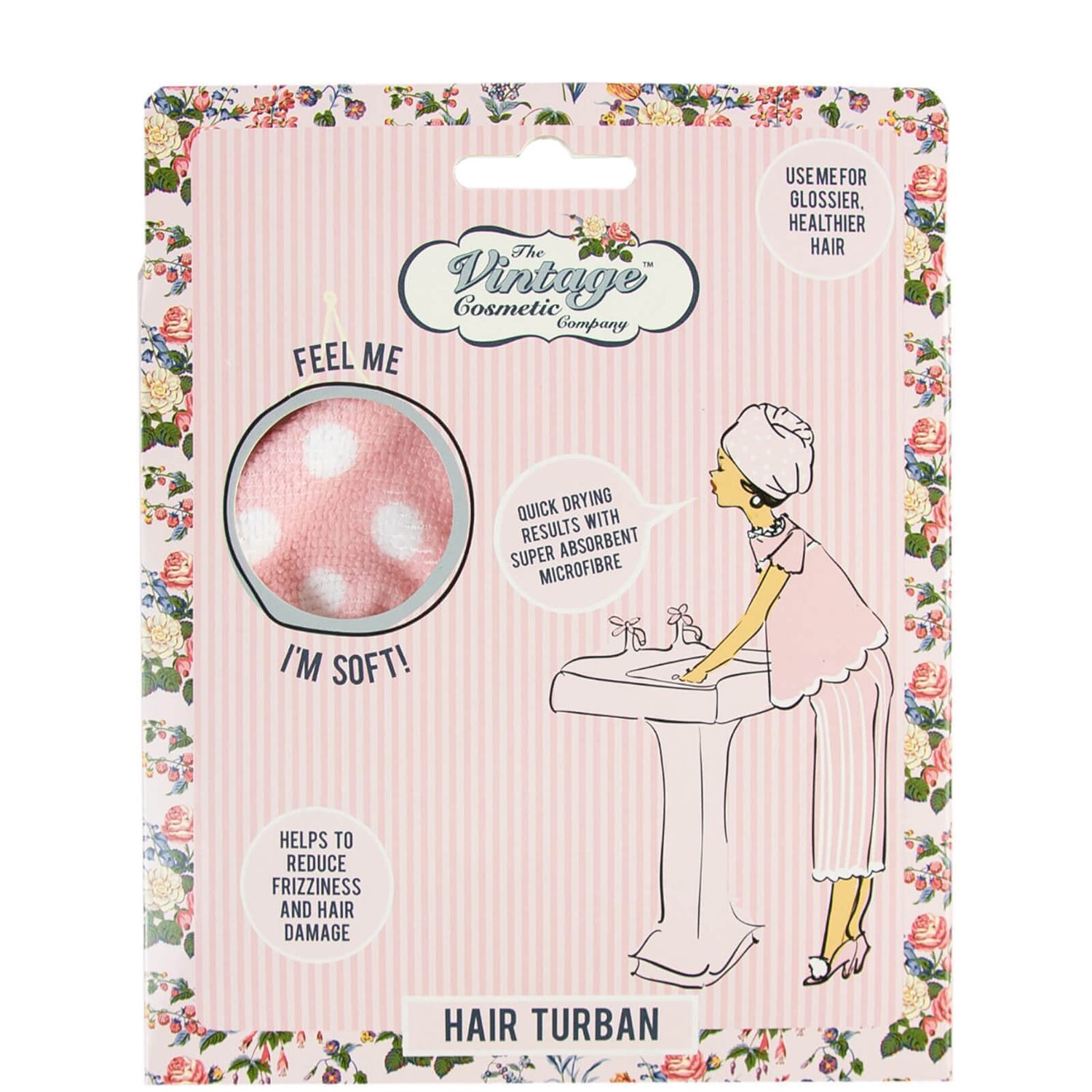 The Vintage Cosmetic Company Hair Turban - Pink Polka Dot