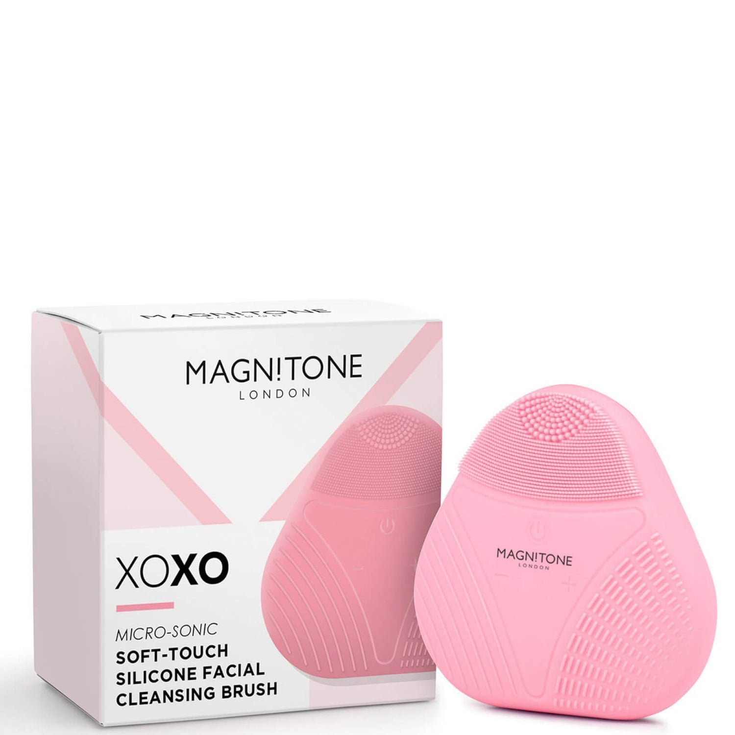 MAGNITONE London XOXO SoftTouch Silicone Cleansing Brush -puhdistusharja, vaaleanpunainen