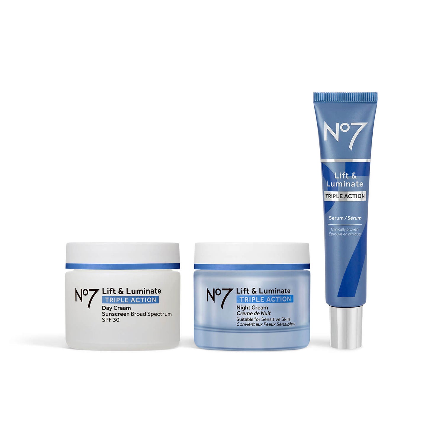 No7 Lift and Luminate Triple Action Skincare System 1.6oz (Worth $88)