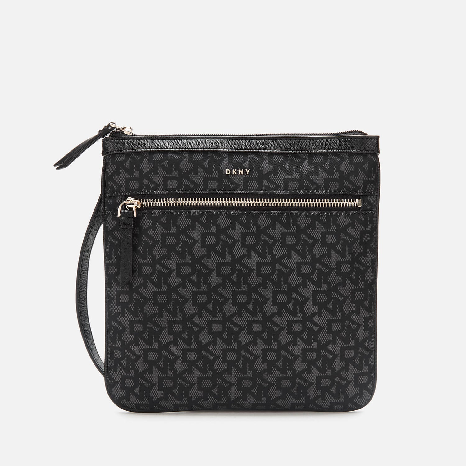 DKNY Women s Casey Zip Cross Body Bag Black Logo