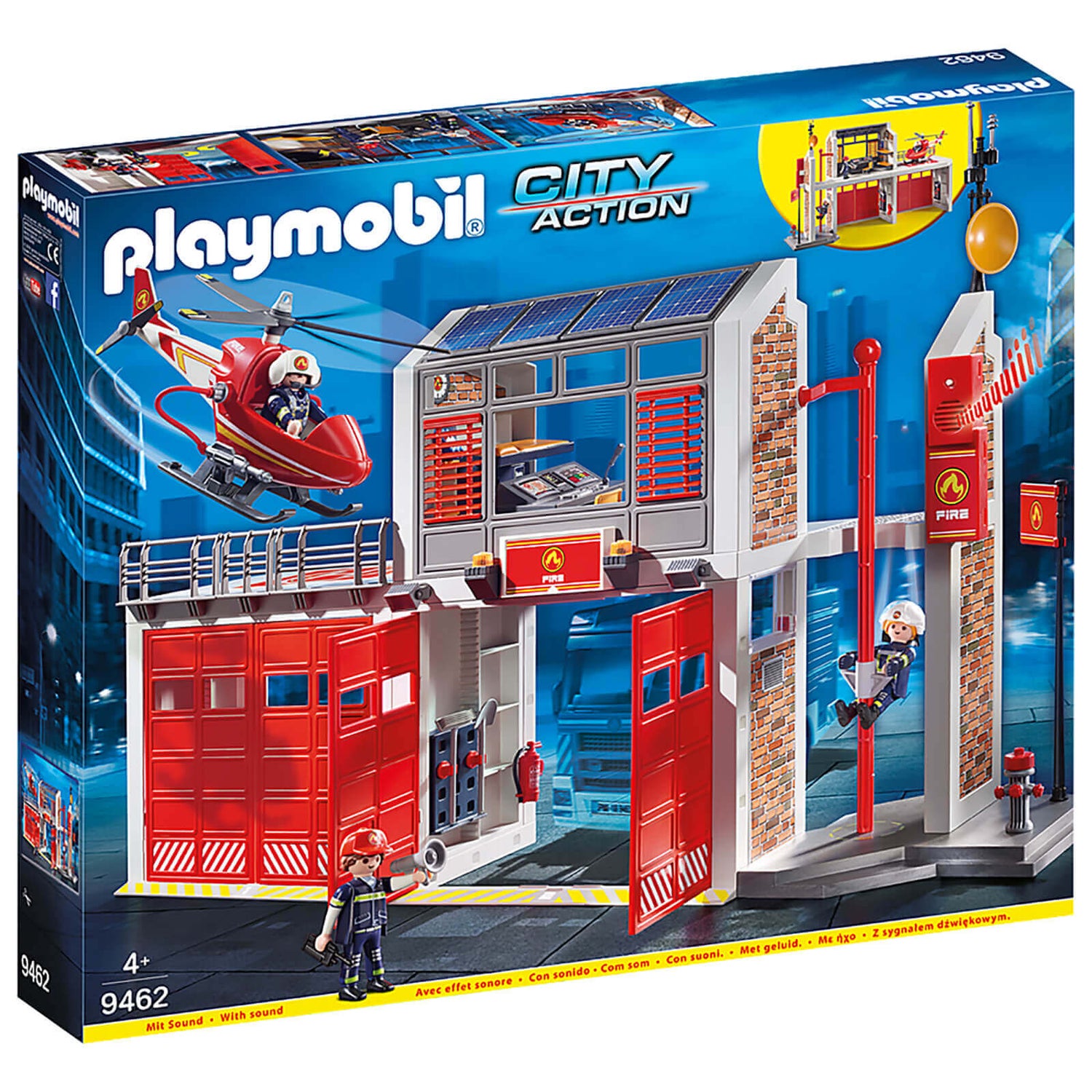 Playmobil City Caserne de pompiers avec hélicoptère (9462)