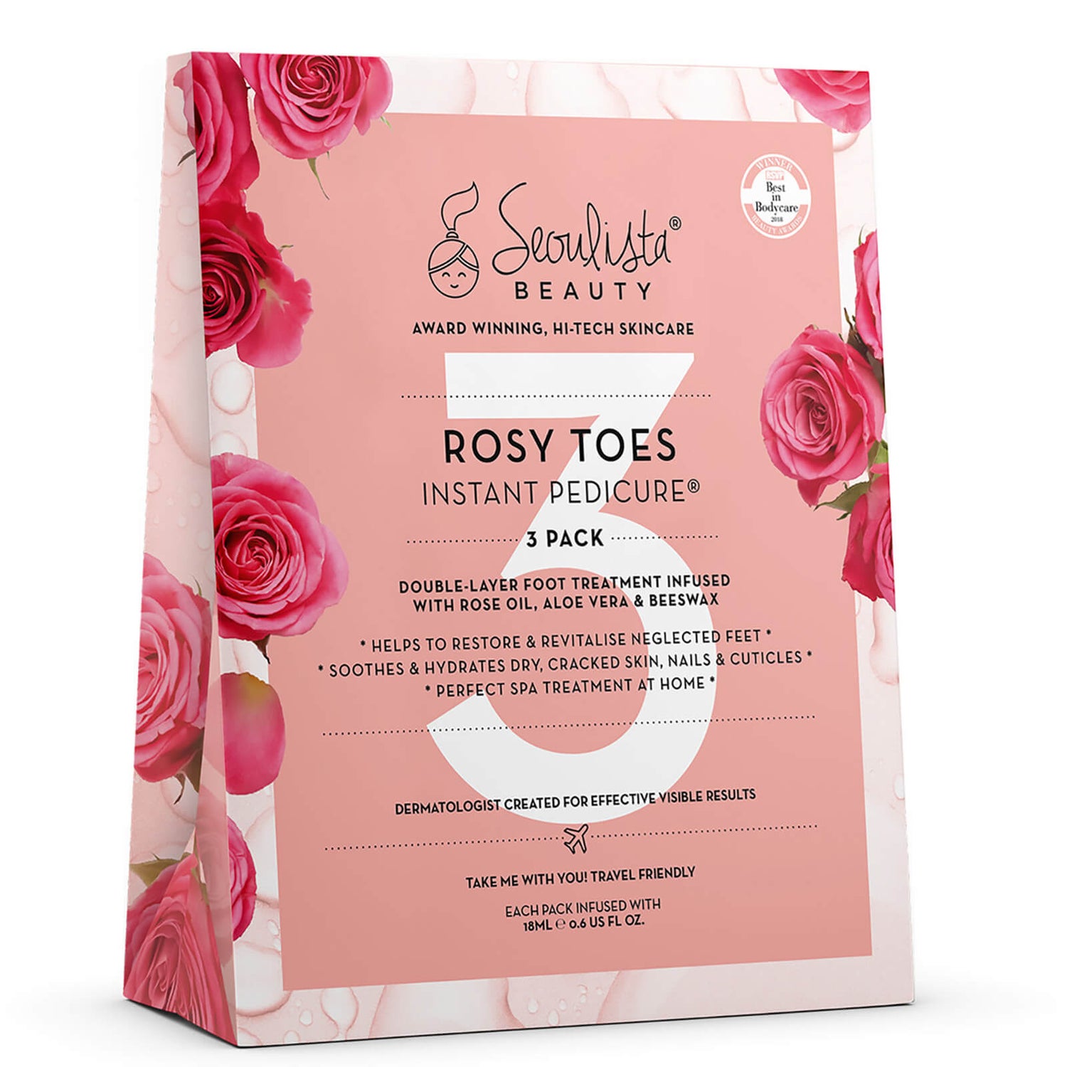 Seoulista Beauty Rosy Toes Instant Pedicure Multi Pack 3's (Worth $32)