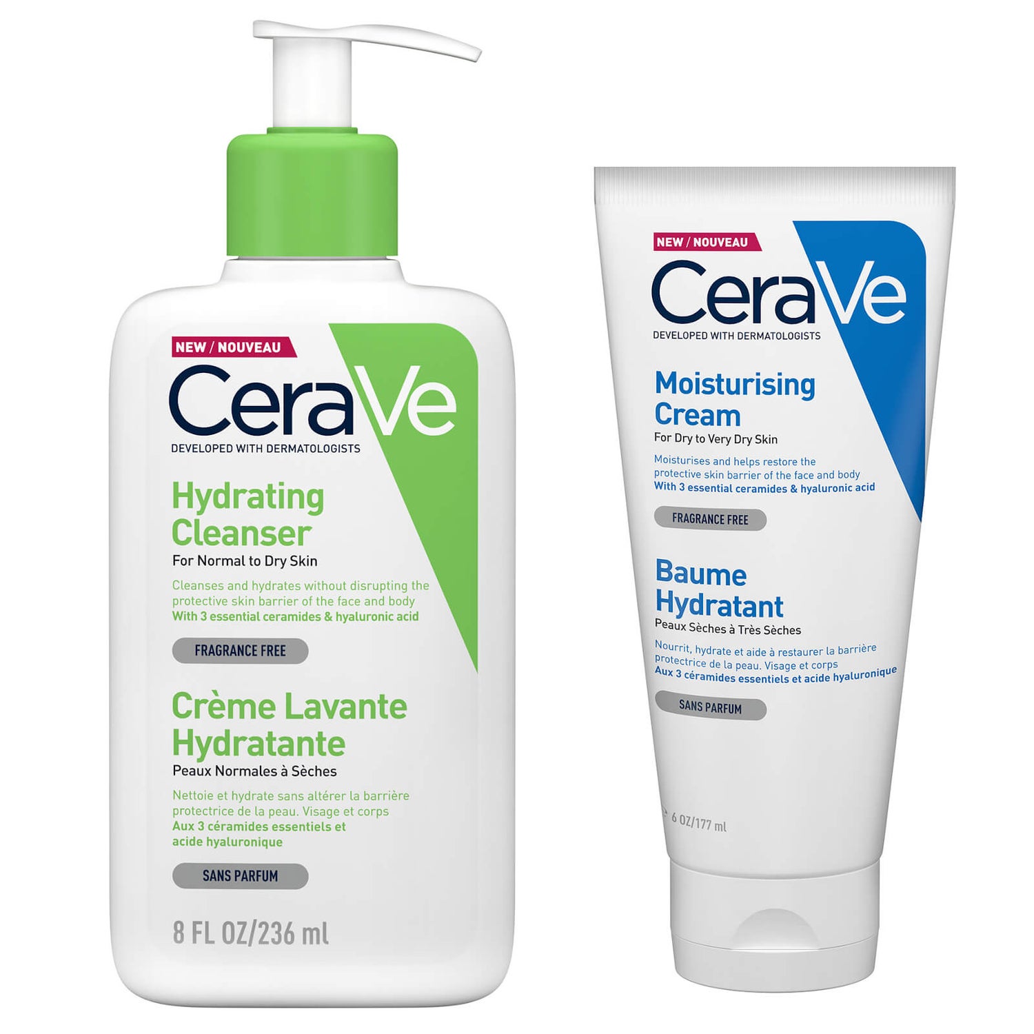 CeraVe Best Sellers Duo -puhdistusaine ja kosteusvoide