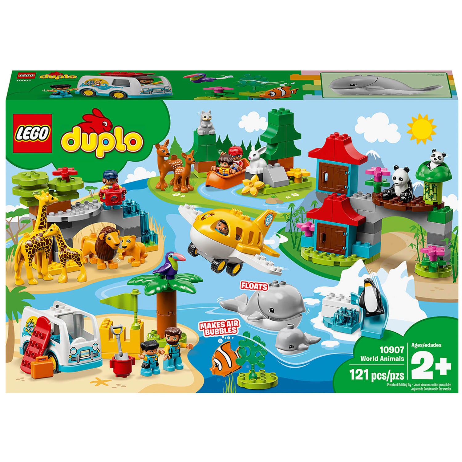 LEGO DUPLO Town: World Animals Toys for Toddlers (10907) Toys - Zavvi UK
