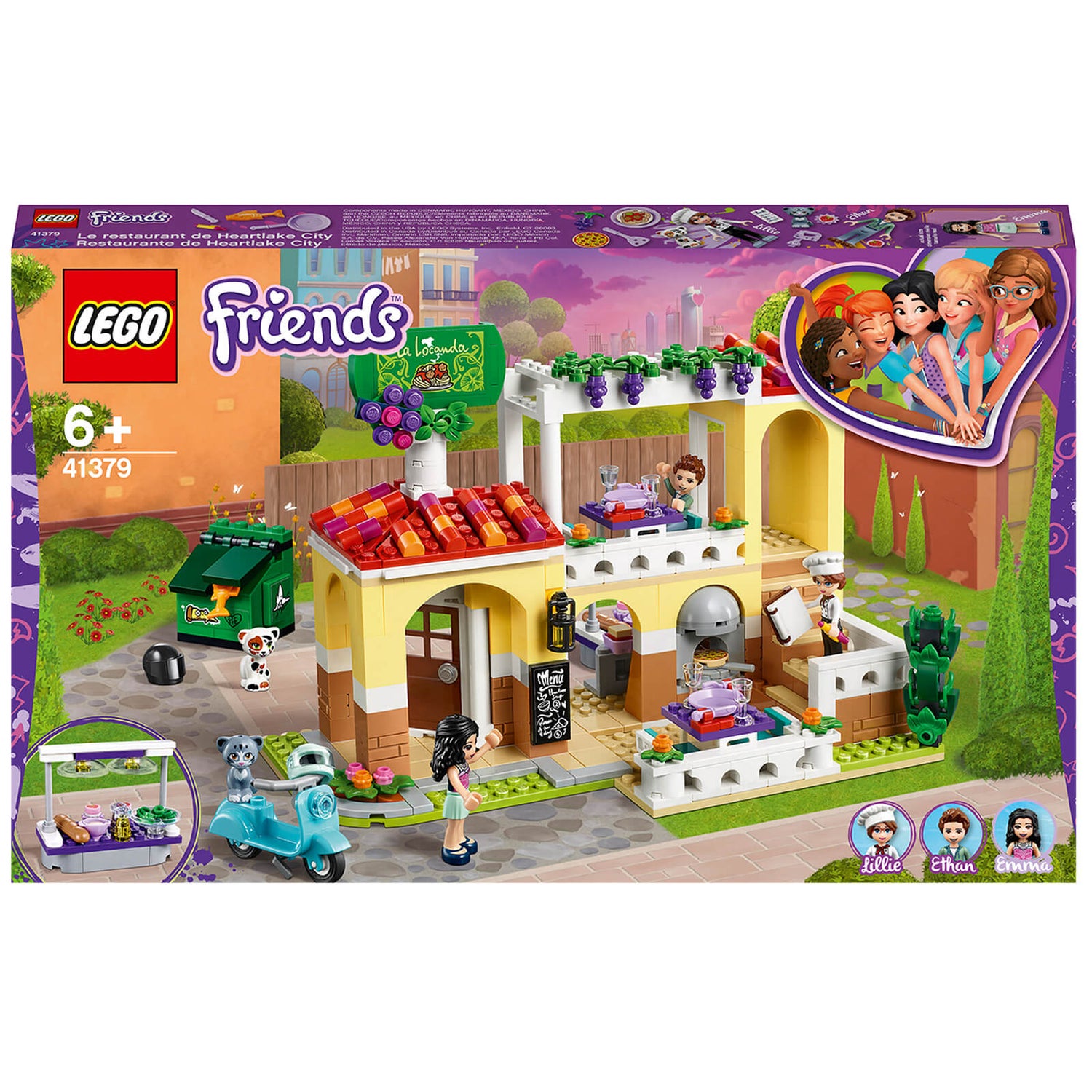 Inside a lego restaurant or bar in fire in manga style with 3 chef