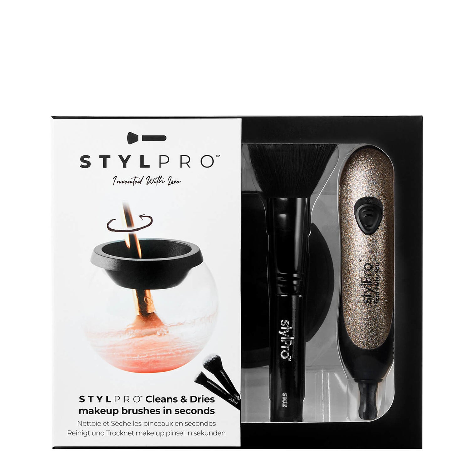 StylPro Brush Cleaner and Dryer Gift Set - Glitter
