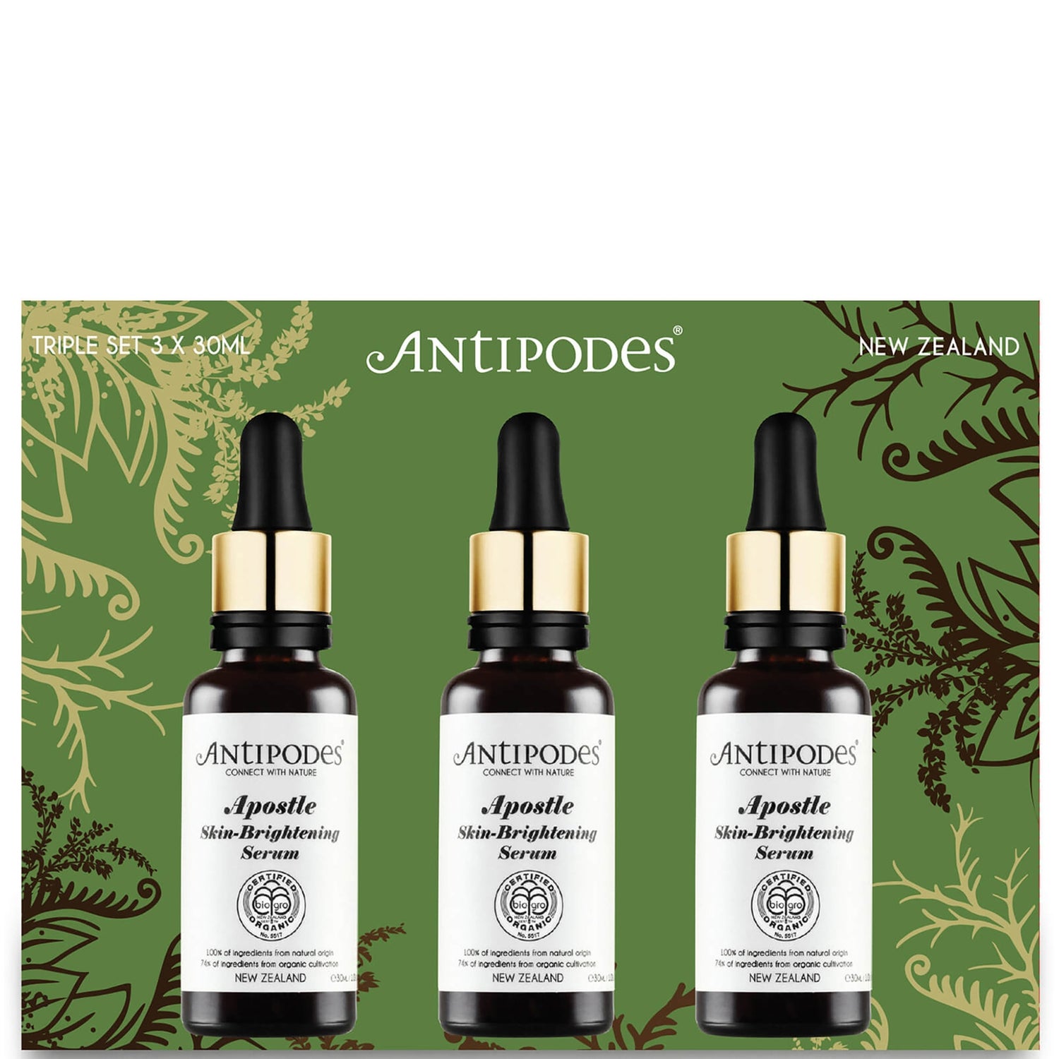 Antipodes Apostle Skin-Brightening Serum Triple Pack 90ml