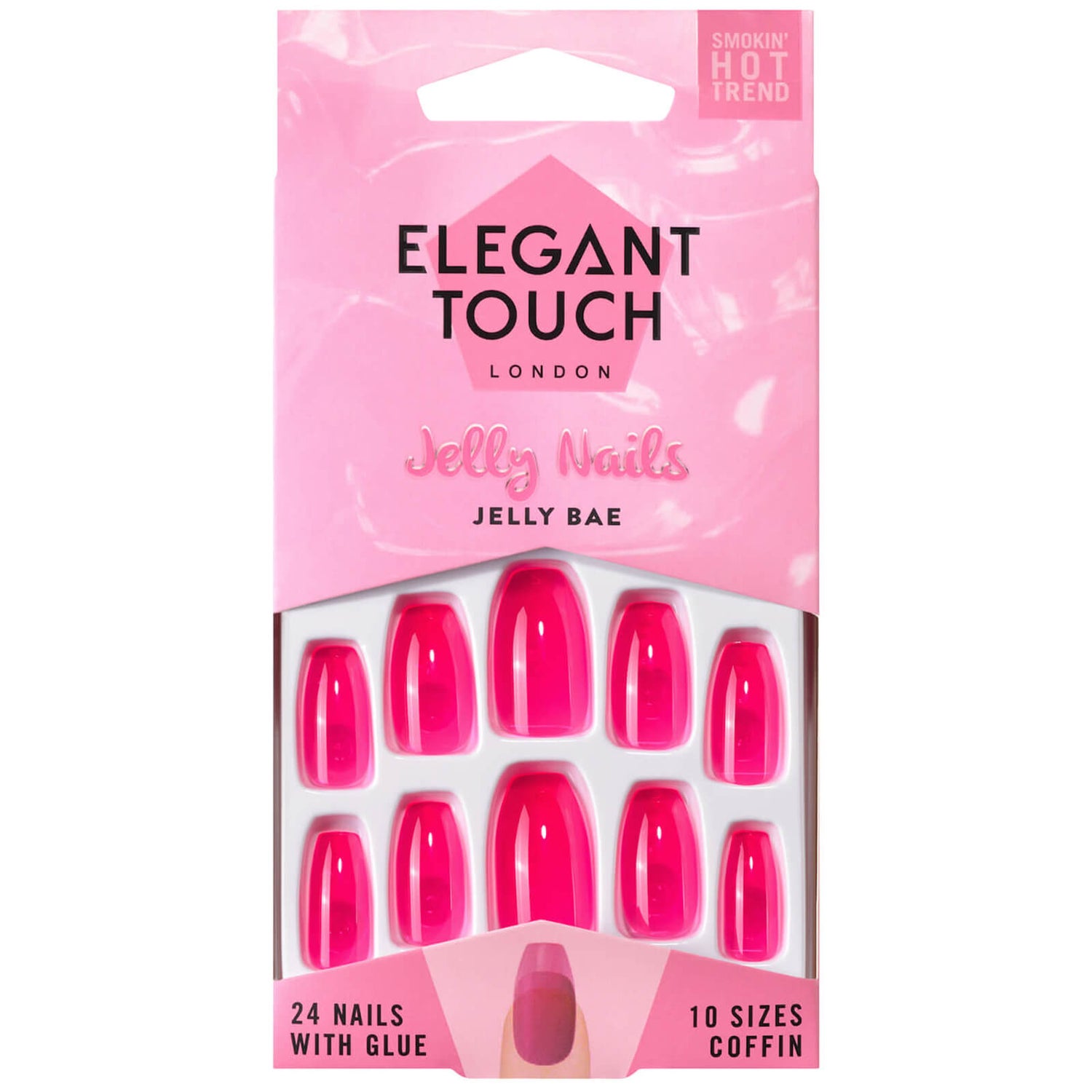 Накладные ногти Elegant Touch Jelly Nails, оттенок Jelly Bae