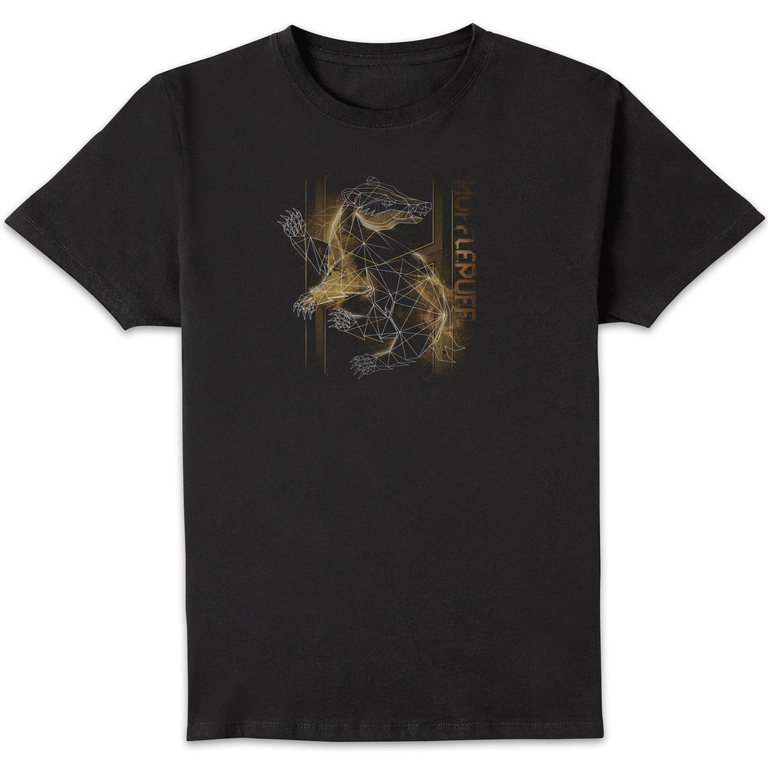 Harry Potter Hufflepuff Geometric Men's T-Shirt - Black