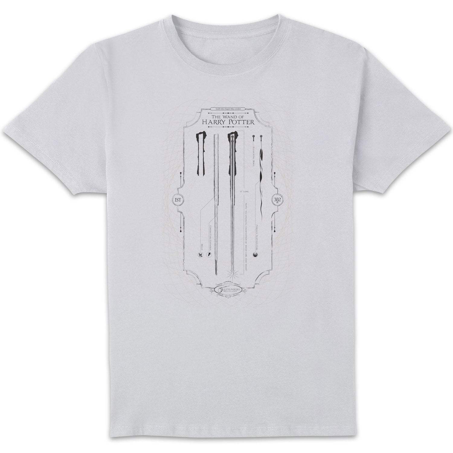 Harry Potter Wand Of Harry Potter Men's T-Shirt - White