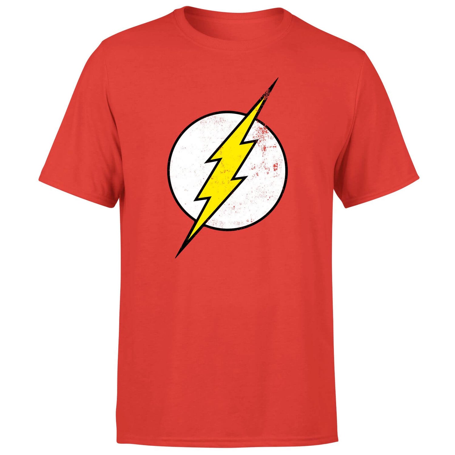 The Flash Core Distress Logo Men's T-Shirt - Red