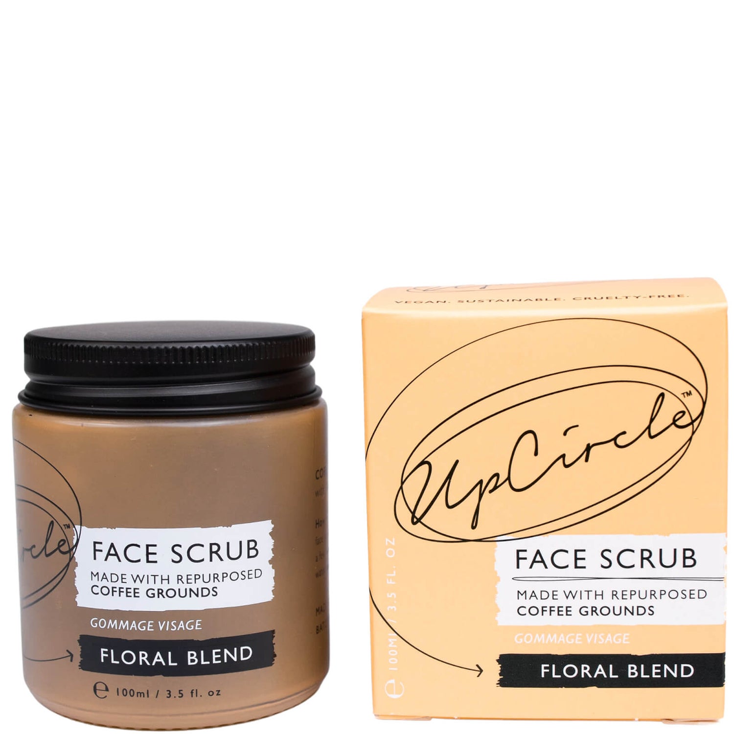 UpCircle Exfoliante facial floral con café 100ml