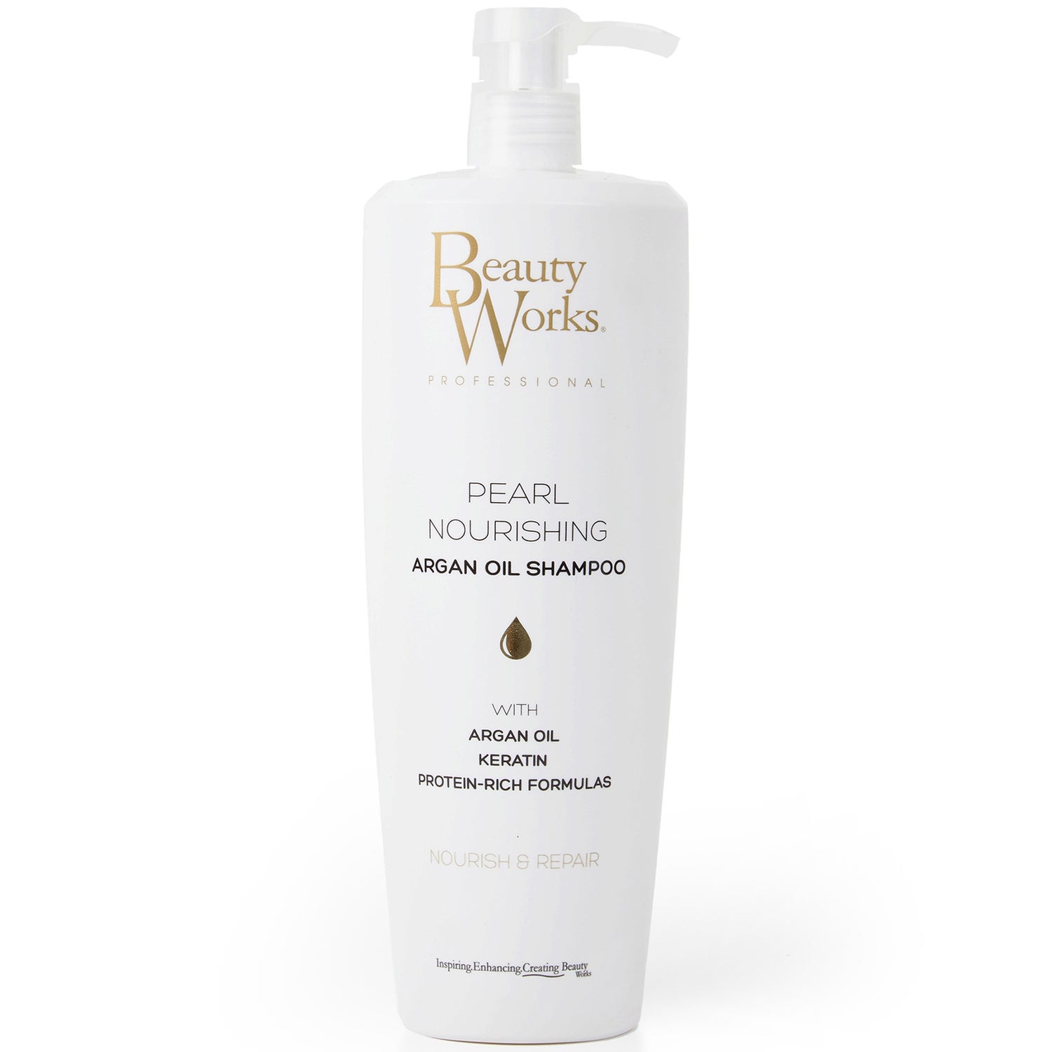 Beauty Works Pearl Nourishing Argan Oil Shampoo 1 Litre