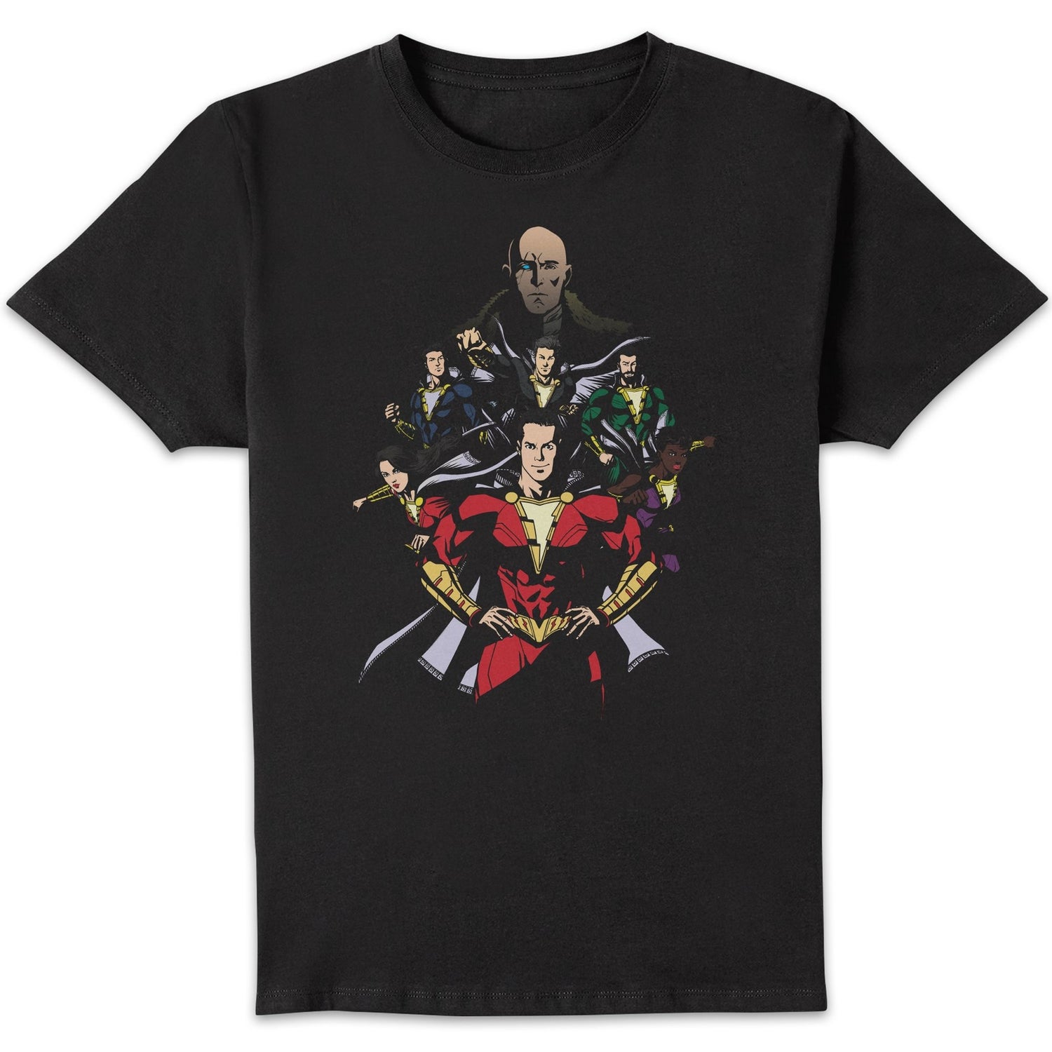 Shazam Team Up Men's T-Shirt - Black