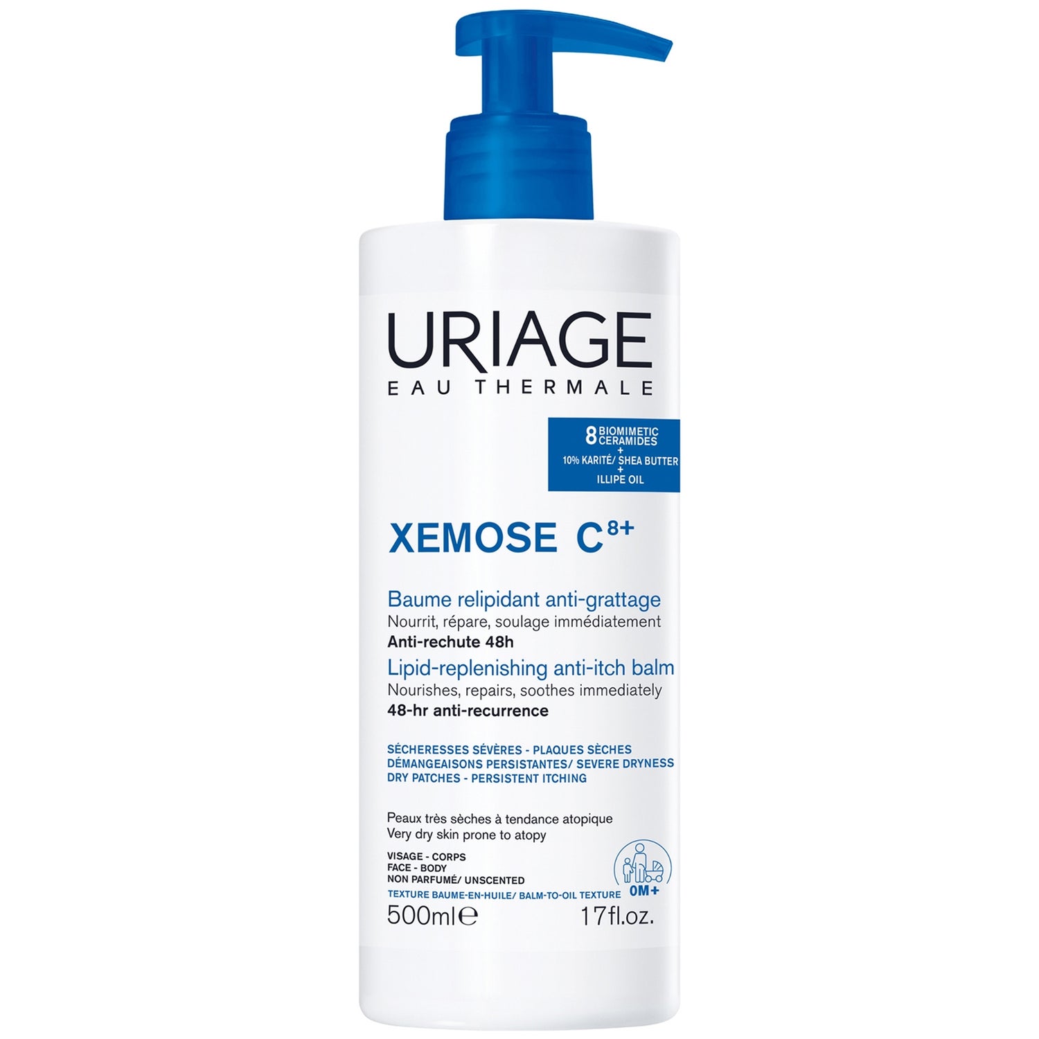 Uriage Xémose Anti-Itch Soothing Oil Balm 500ml