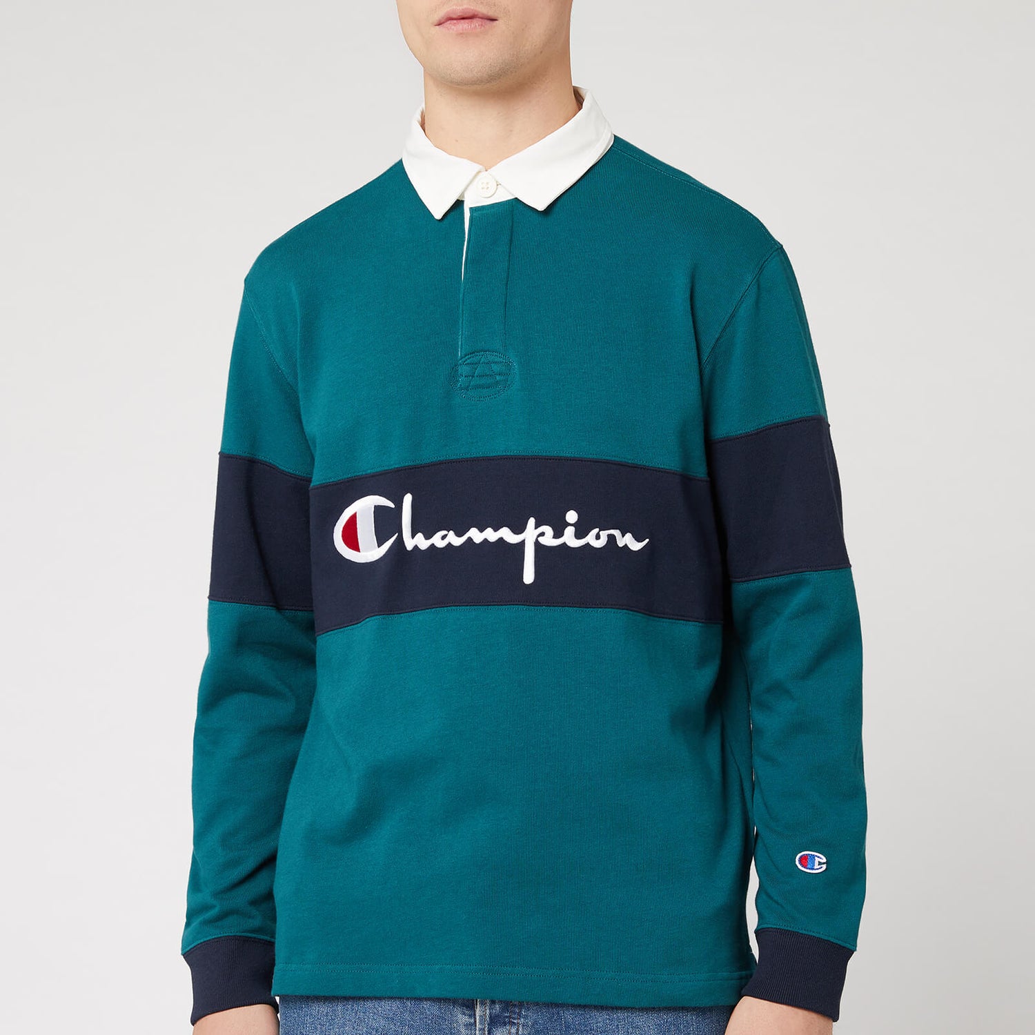 Champion long sleeve polo discount