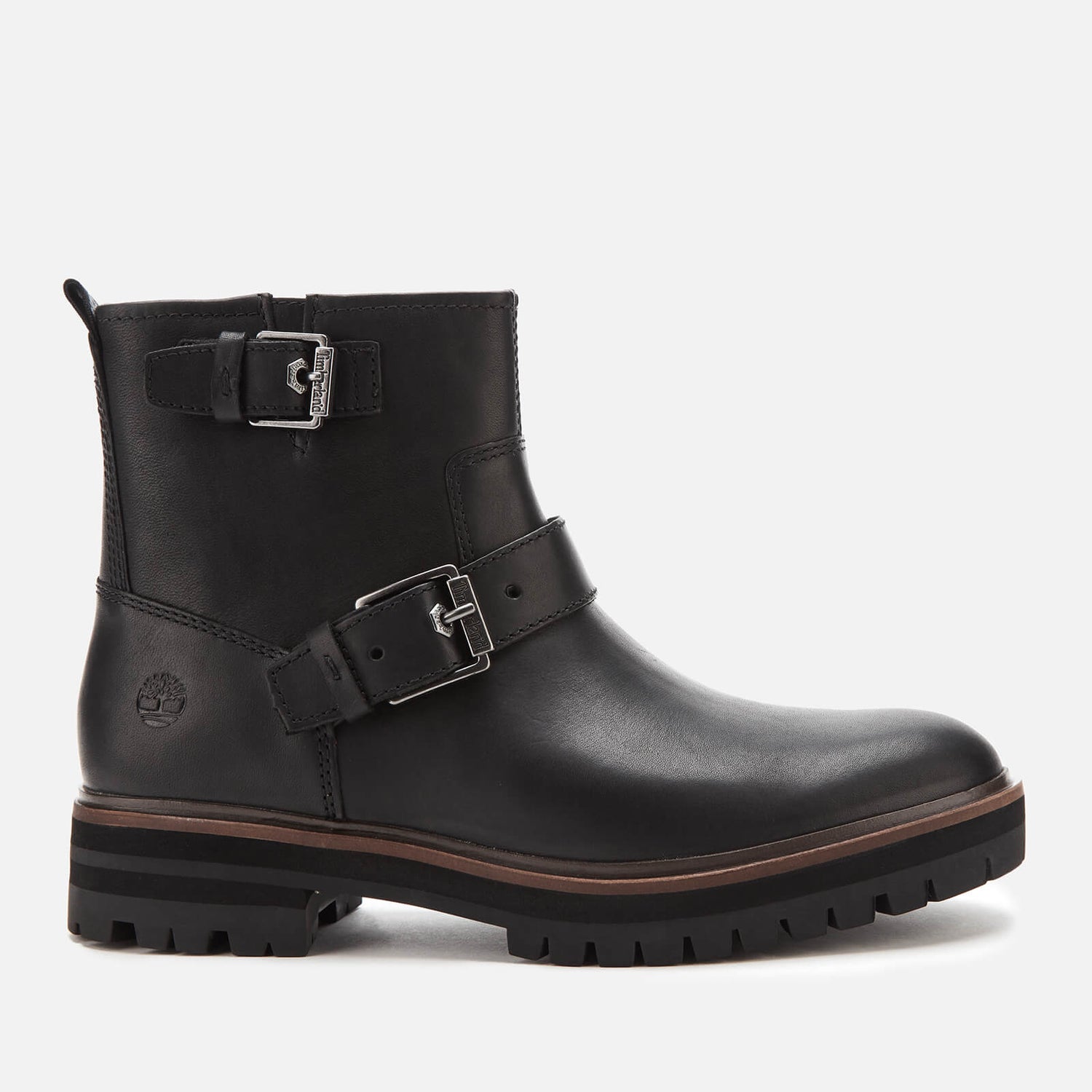 Timberland Women s London Square Biker Boots Black Full Grain TheHut