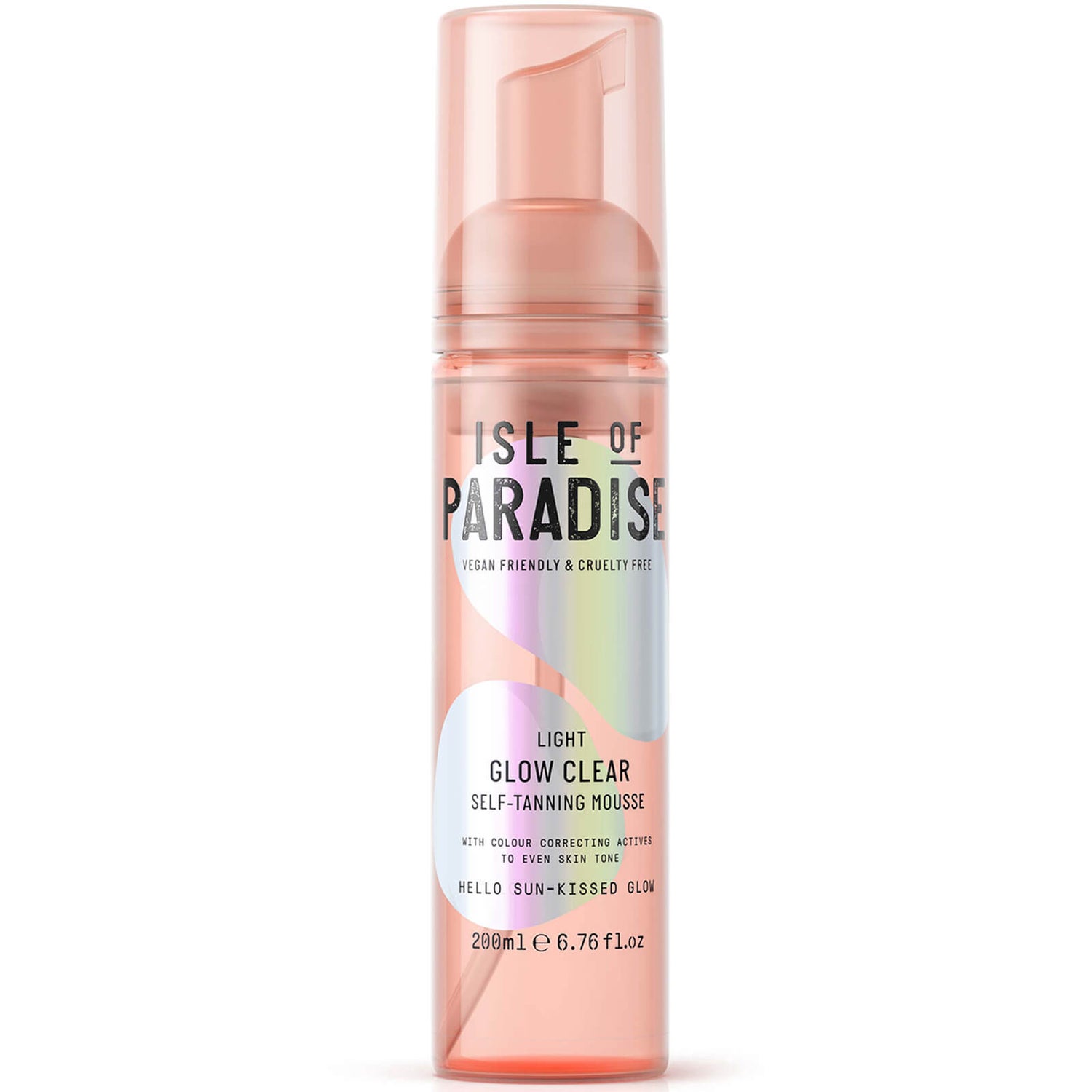 Isle of Paradise Glow Clear Self-Tanning Mousse – Light 200 ml