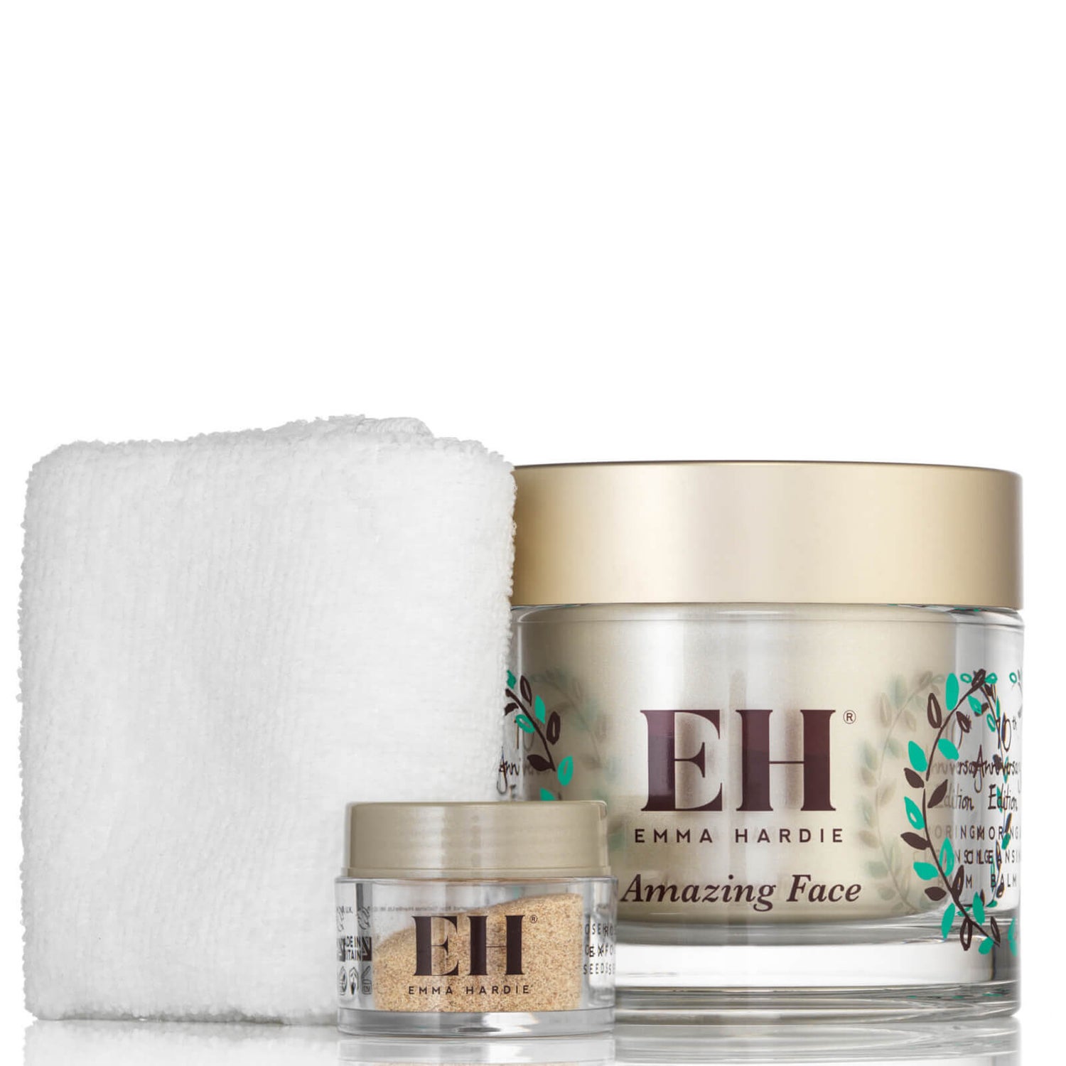 Emma Hardie Moringa Cleansing Balm with Cloth & Rosehip Exfoliating Seeds 10th Anniversary Edition (Worth $140)