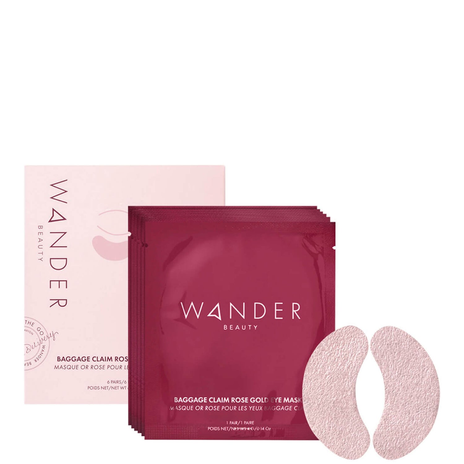 Wander Beauty Baggage Claim Rose Gold Eye Masks - Rose Gold (6 pair)