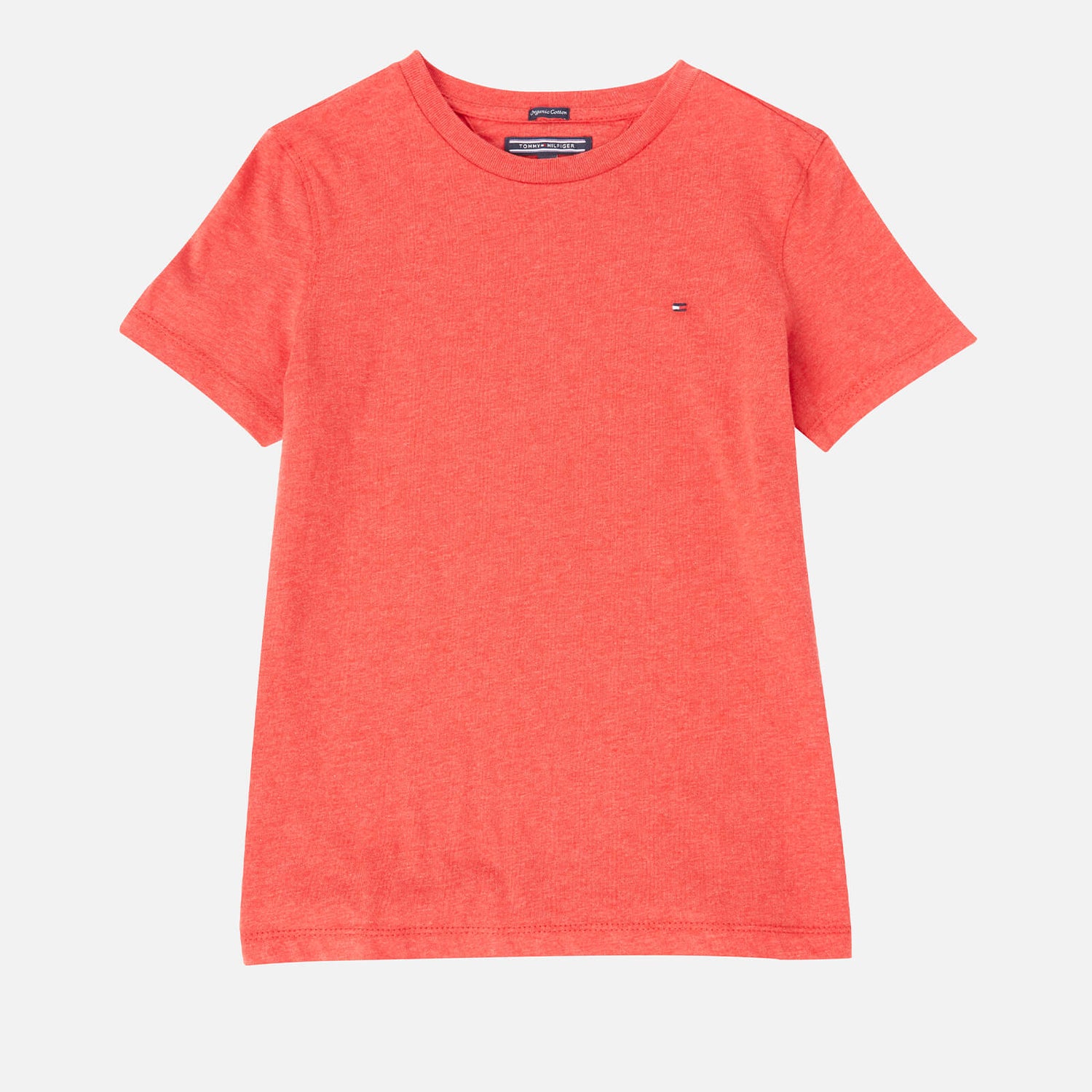 Tommy Hilfiger Boys' Basic Short Sleeve T-Shirt - Apple Red Heather - 14 Years